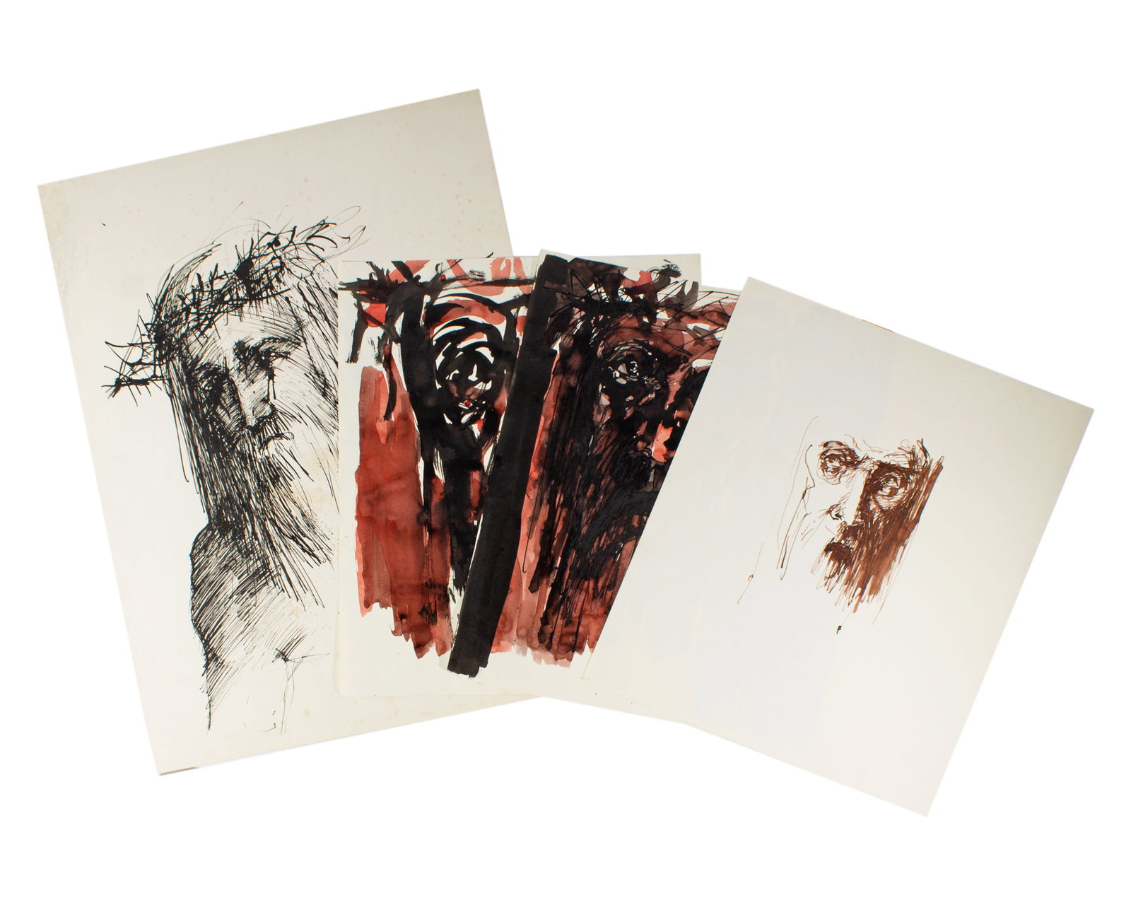 James L. Bruch 1960s Abstract Paintings and Drawings of Christ (1 of 6)