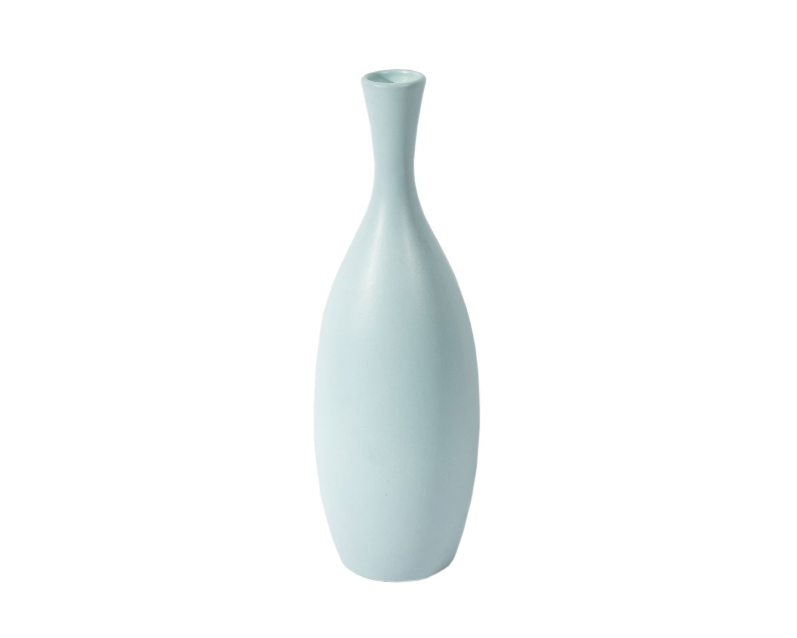 Moderamics Vintage Ceramic 2169 Vase: Vintage ceramic vase by Moderamics. Marked "Moderamics 2196 USA" to underside. Measurements: 4" W x 16.25" H x 4" D. In house shipping available. 