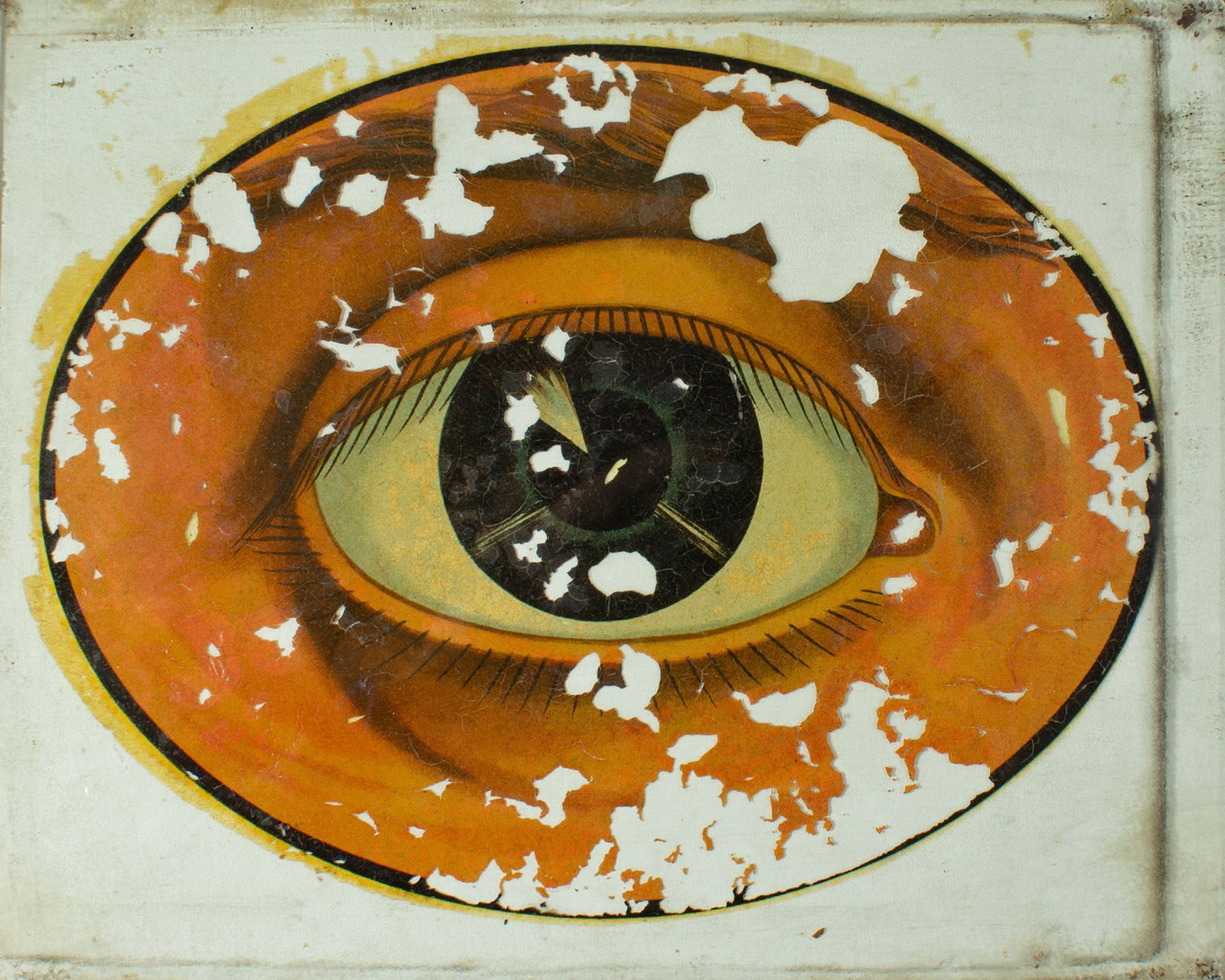 Antique Optometrist Reverse Glass Lithograph Sign (1 of 3)