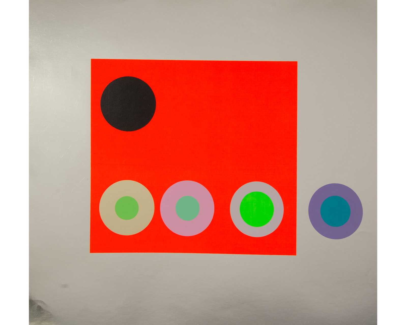 Peter Gee "Harvard Target #2" Abstract Op Art Screen Print: Op Art screen print on paper titled Harvard Target #2 by Peter Gee (British; 1932-2005). Harvard University commissioned Gee to design this series of prints for their color theory 