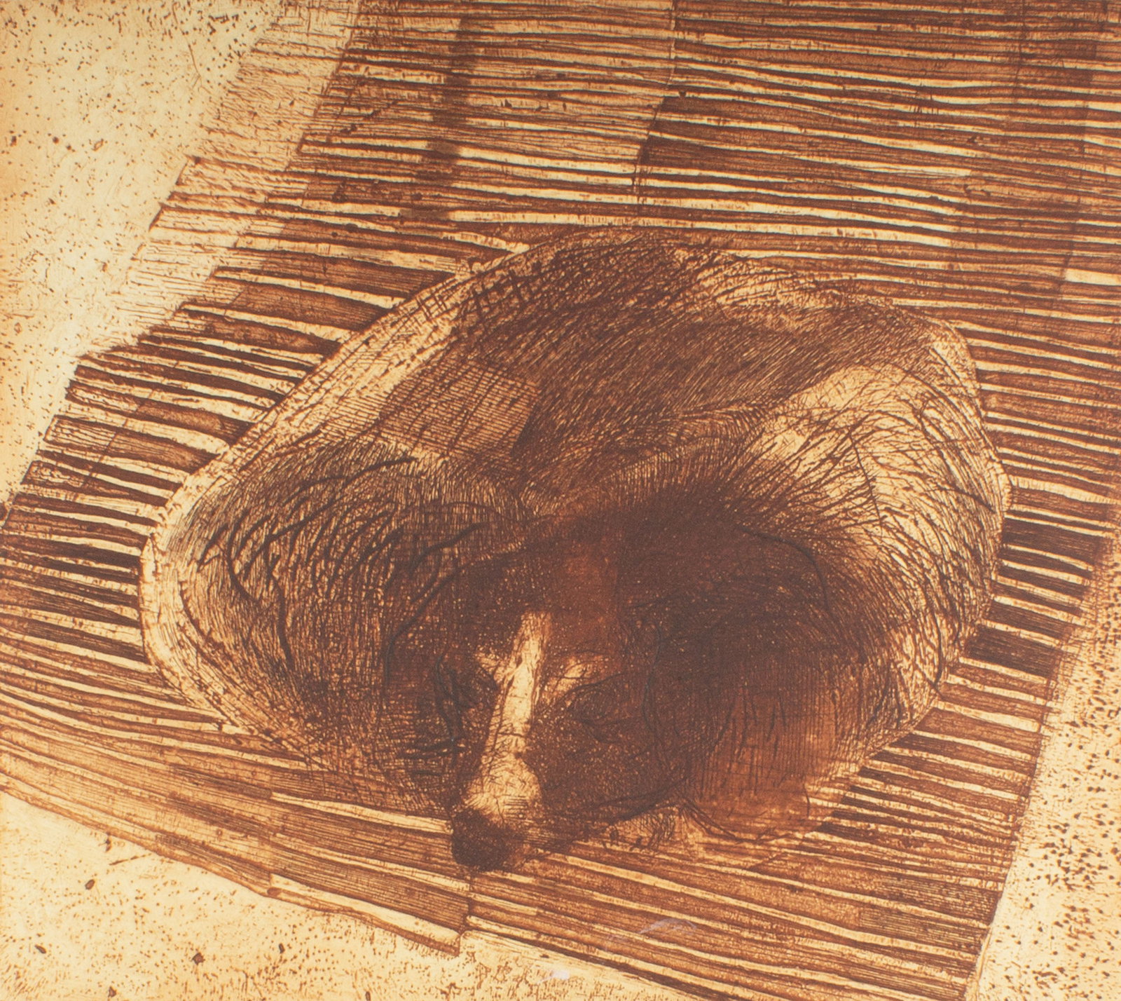 Walter Sorge Etching of a Dog (1 of 5)
