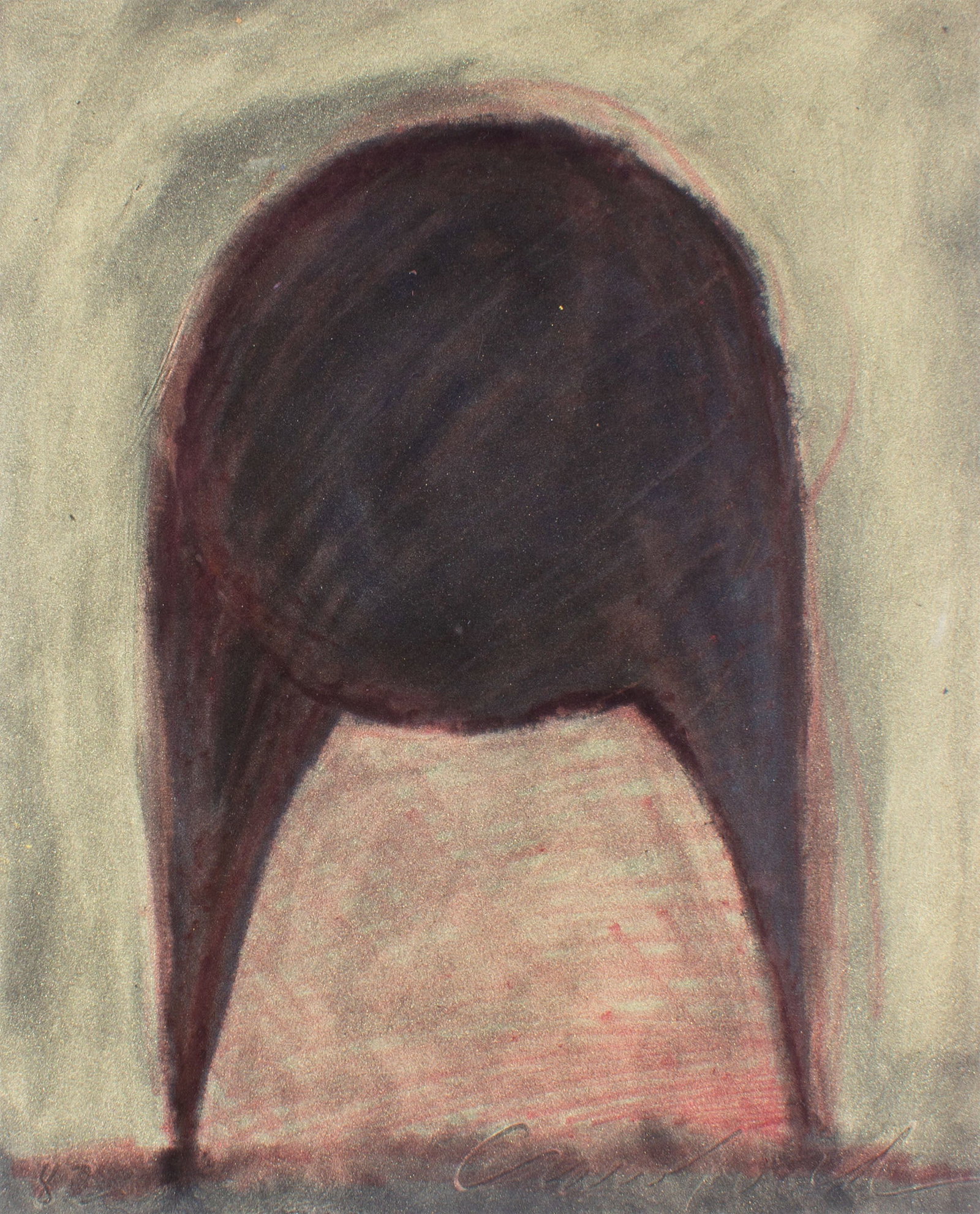 James Crawford 1982 Mixed Media Drawing: 1982 abstract mixed media drawing by James Crawford (American; born 1944). Signed and dated lower edge. Measurements: 16" W x 20" H. In house shipping available. From Tr