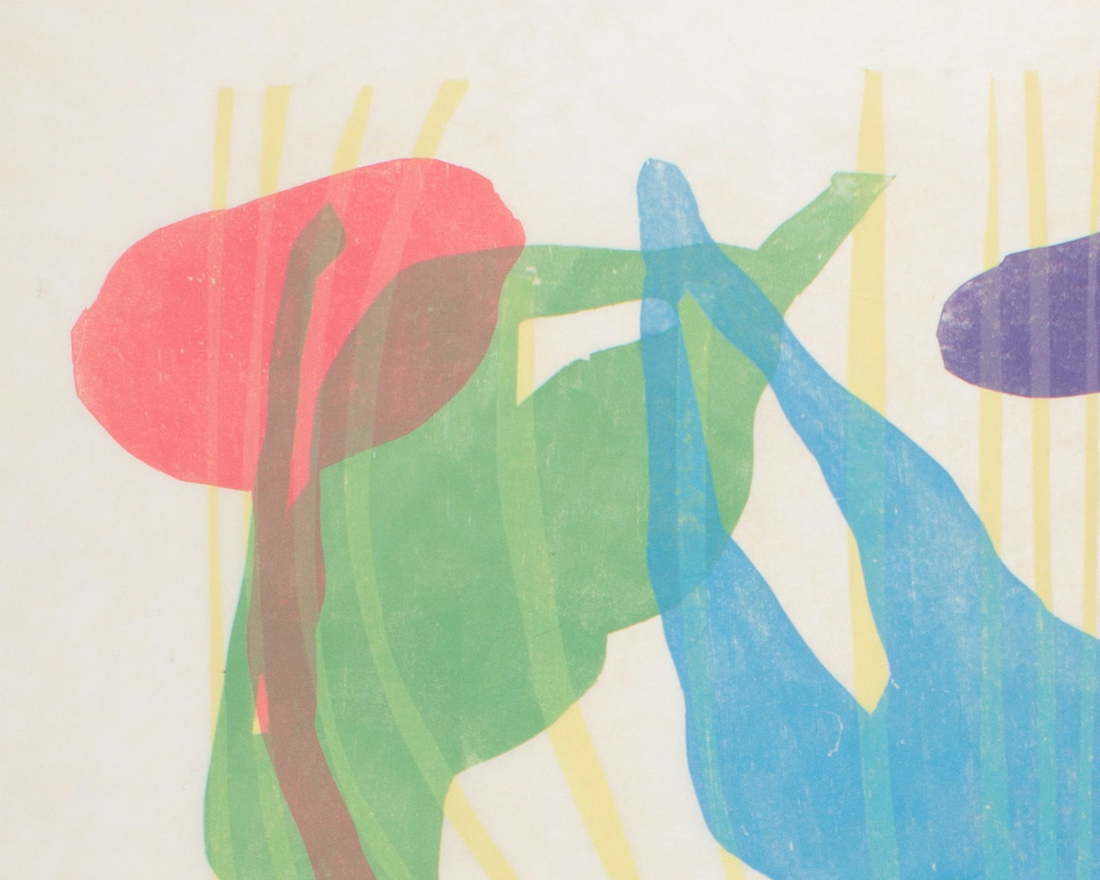 Walter Sorge "Falling Forms" Abstract Relief Print - 5
