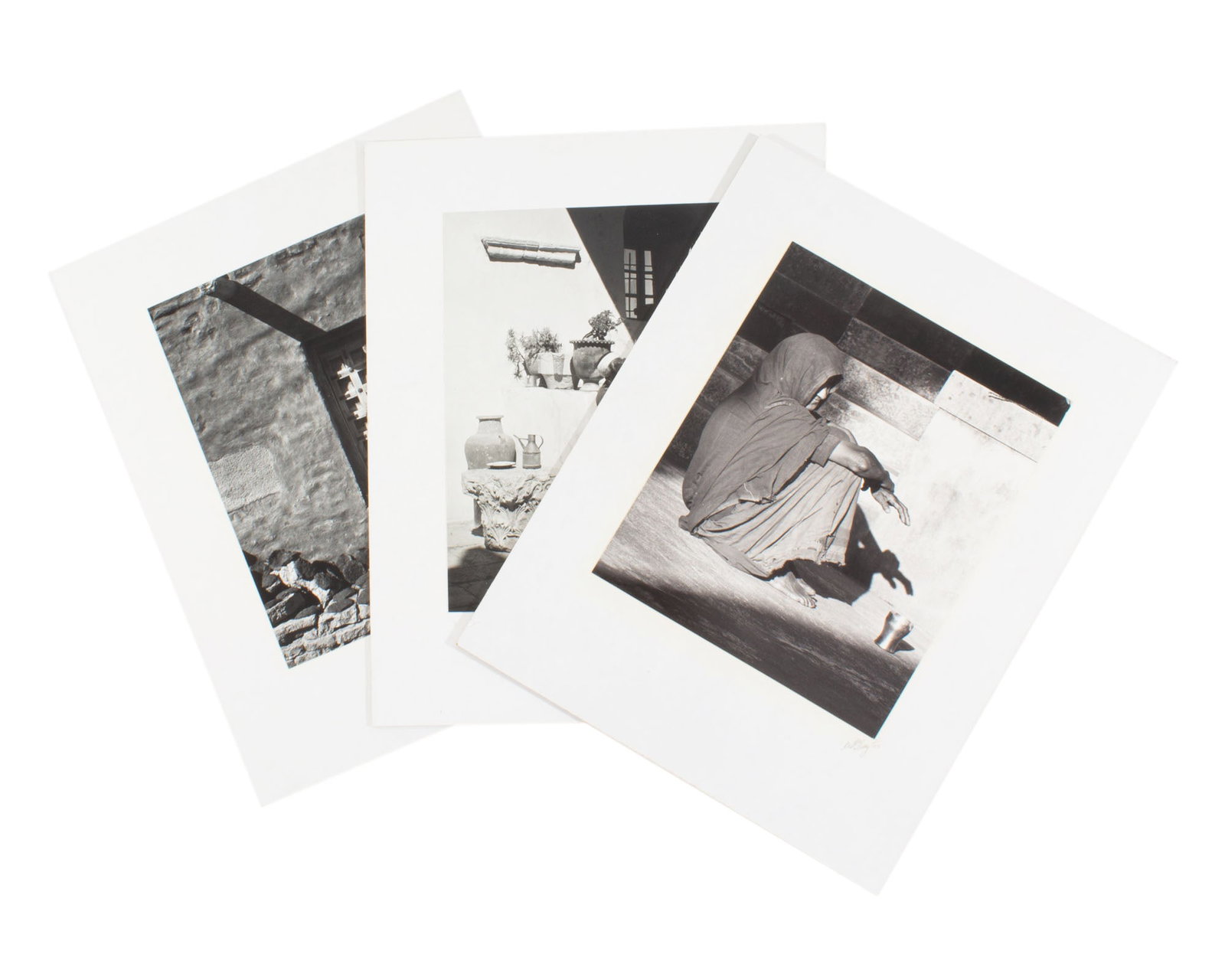 Bill Clayton Black and White Photographs: Three black and white photographs by Bill Clayton (American; 20th century). Photos are mounted on board, two of which are signed to the lower right. Measurements: 11" W x 14" H