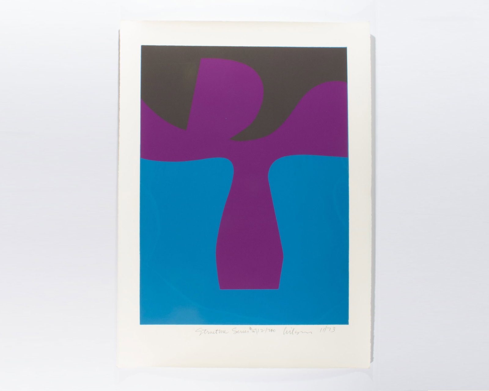 Harry Hilson 1973 Structure Series Abstract Screen Print - 2