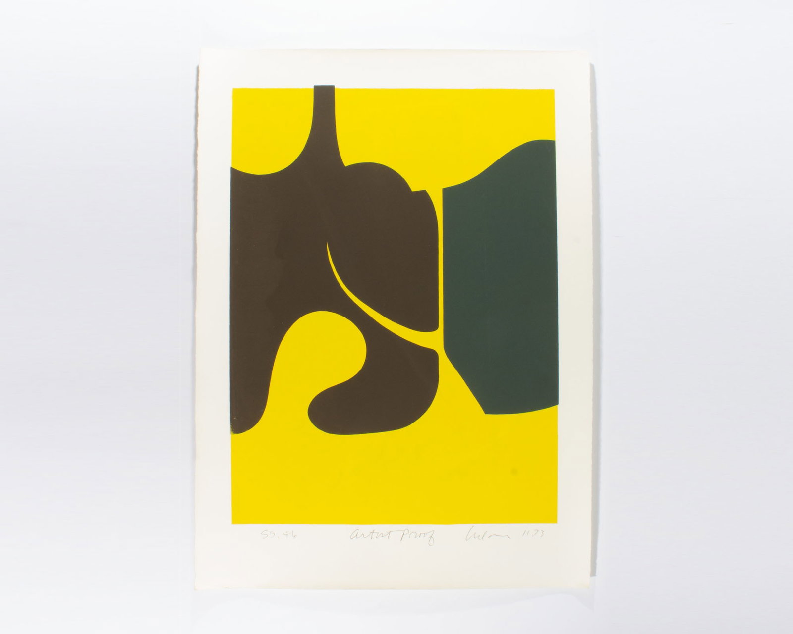 Harry Hilson 1973 Structure Series Abstract Screen Print - 2