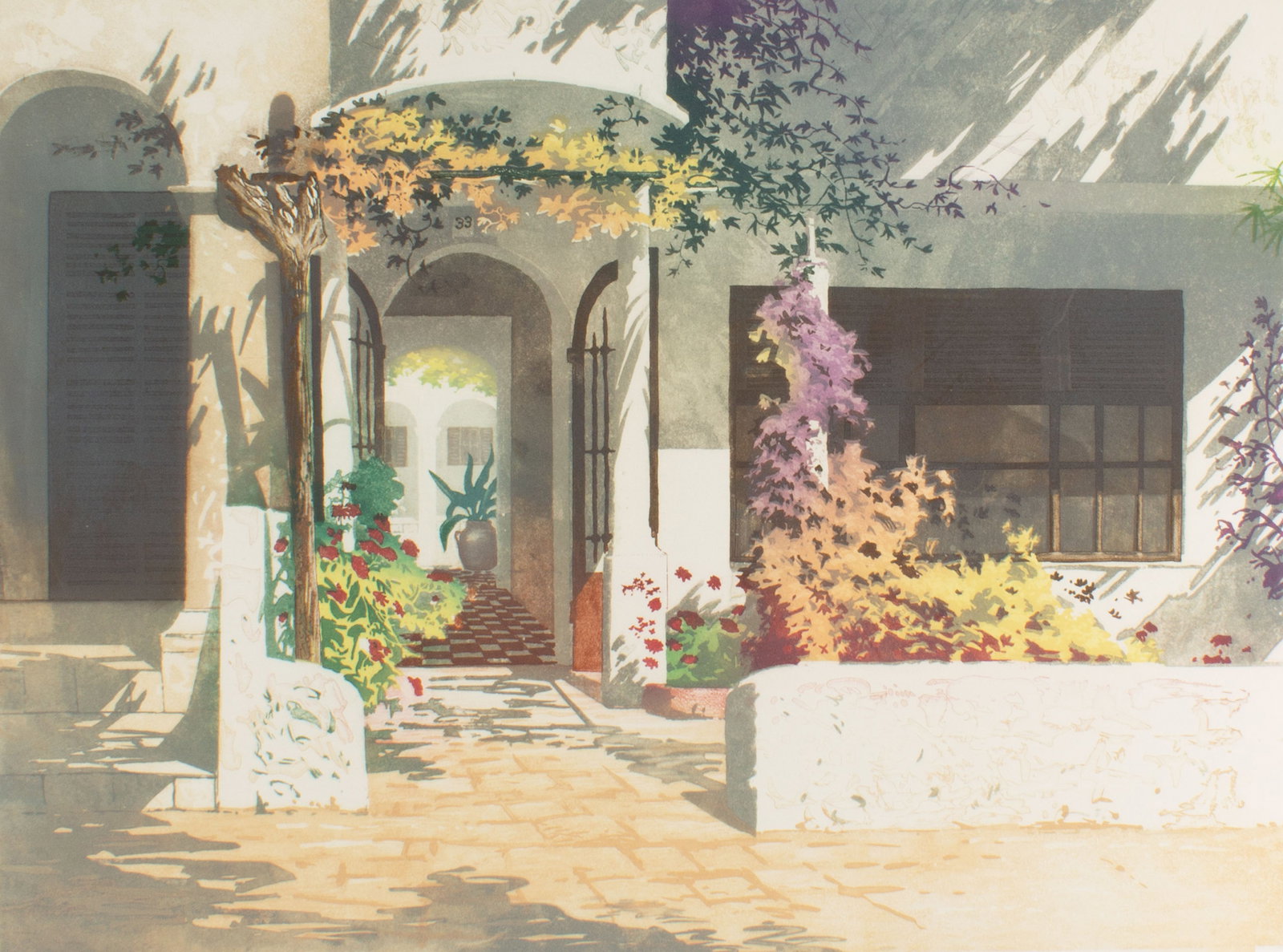 Simon Bull "Sunlit Doorway I" Aquatint Print (1 of 5)