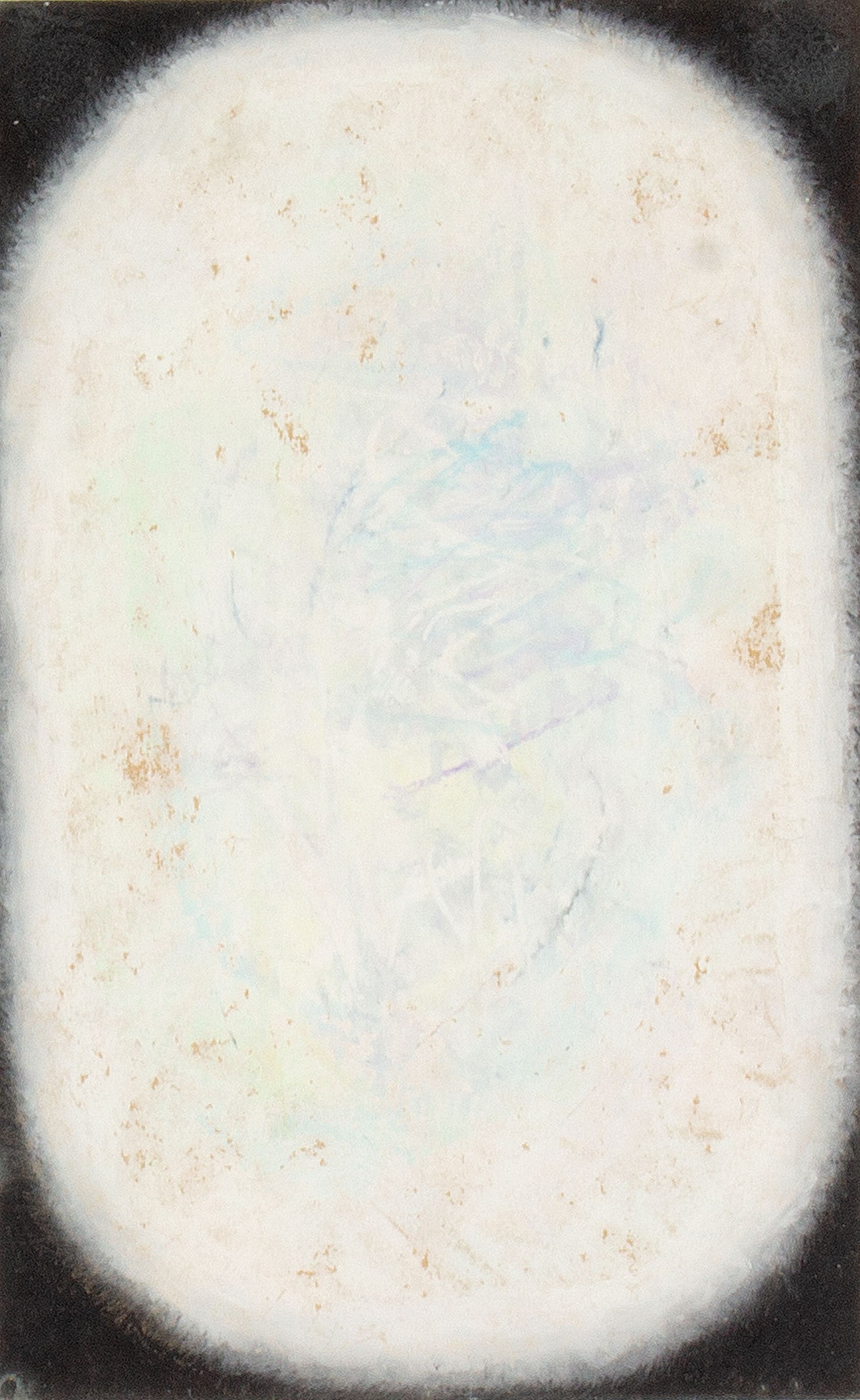 Joan Watts 1986 "Markings" Abstract Oil Pastel Drawing (1 of 3)