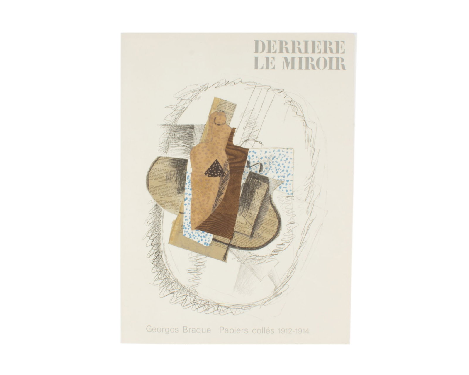 Georges Braque 1963 "Derriere le Miroir," #138: French art publication Derriere le Miroir, #138, published by Aimé Maeght featuring 5 lithographs by Georges Braque (French 1882-1963). Published 1963. 