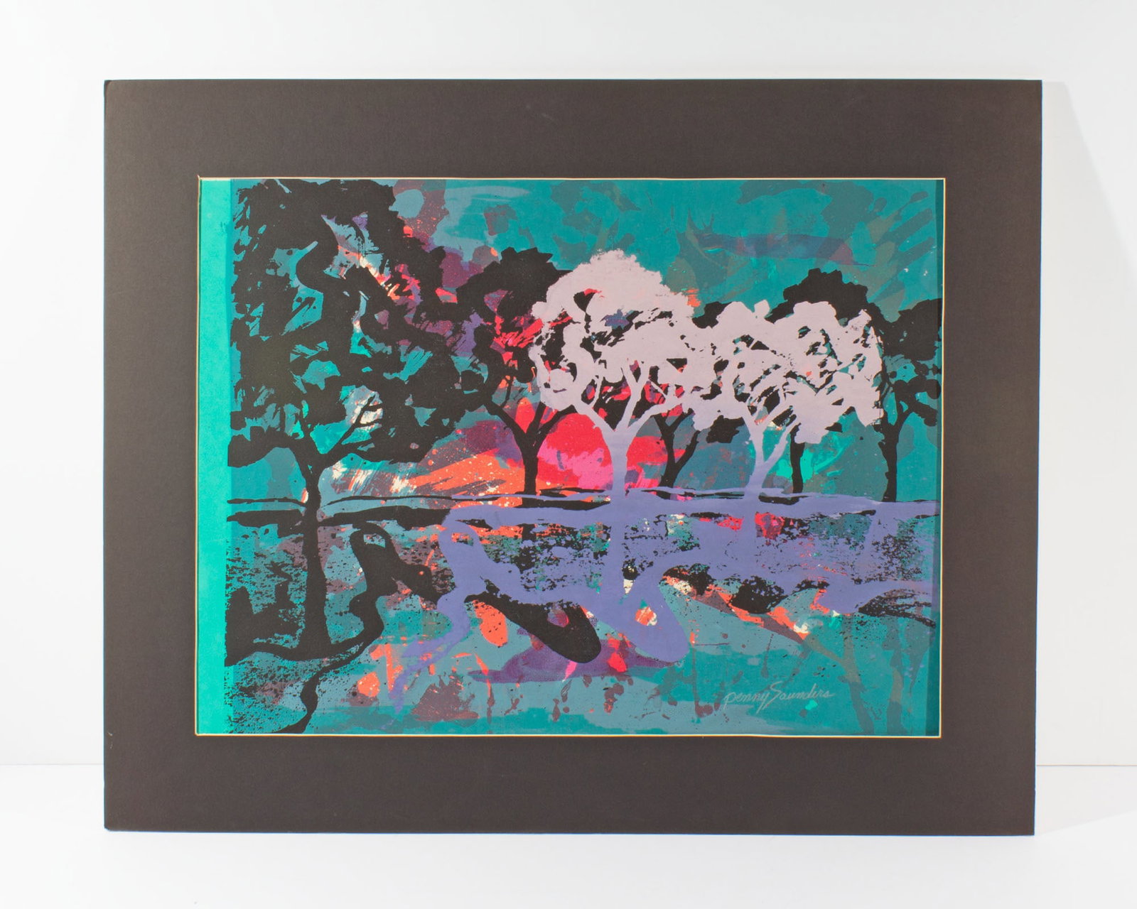 Penny Saunders "Trees" Abstract Screen Print - 2