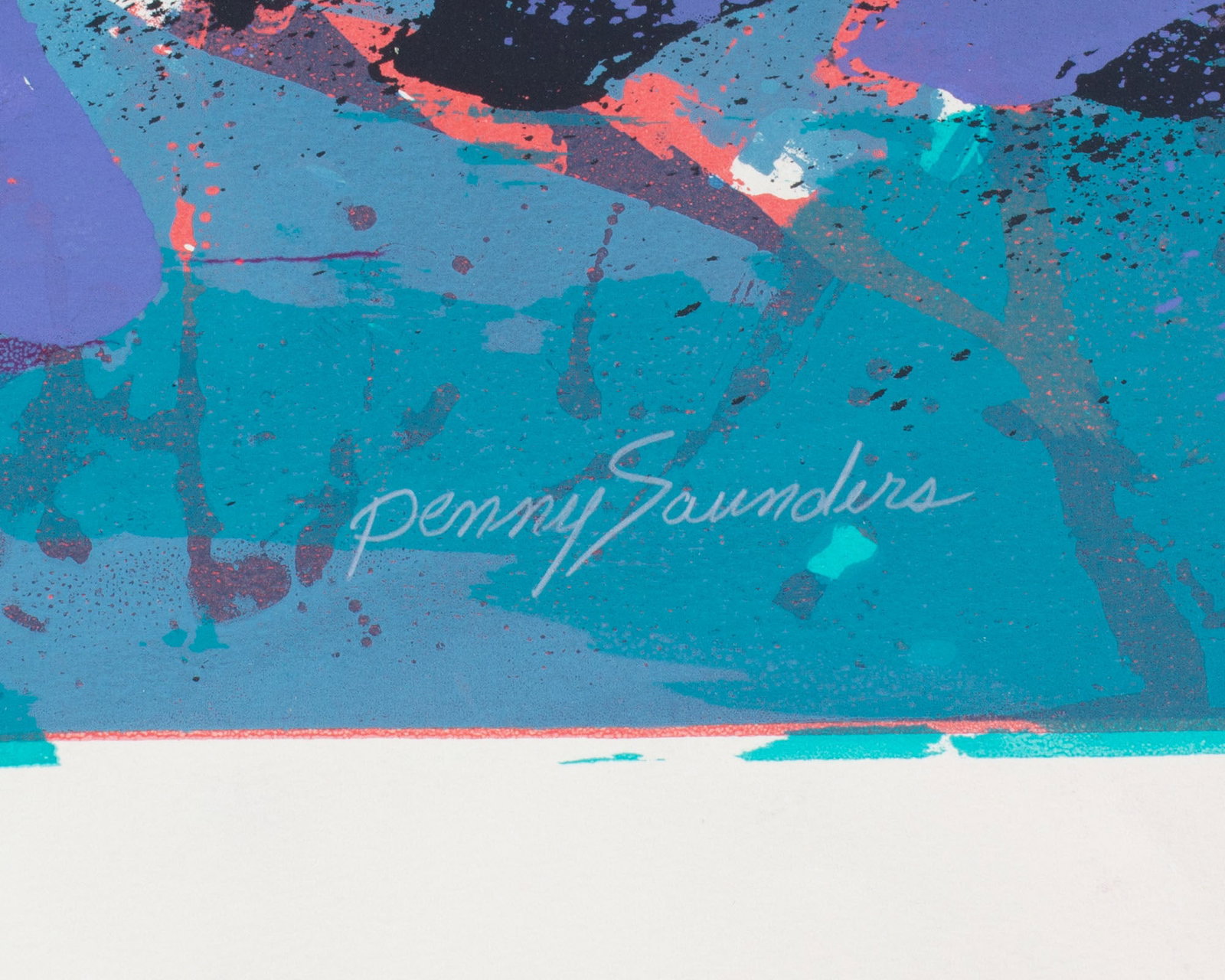 Penny Saunders "Trees" Abstract Screen Print - 3