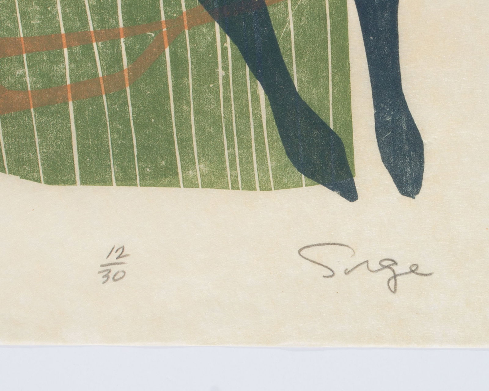 Walter Sorge "Falling Forms" Abstract Relief Print - 4