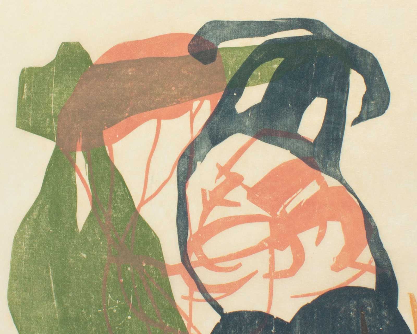 Walter Sorge "Falling Forms" Abstract Relief Print - 5