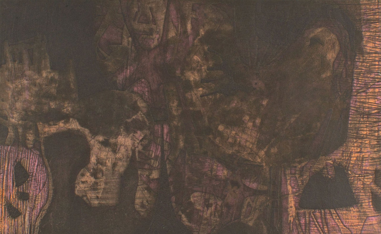 Walter Sorge "Sidewalk Cafe" Abstract Etching (1 of 6)