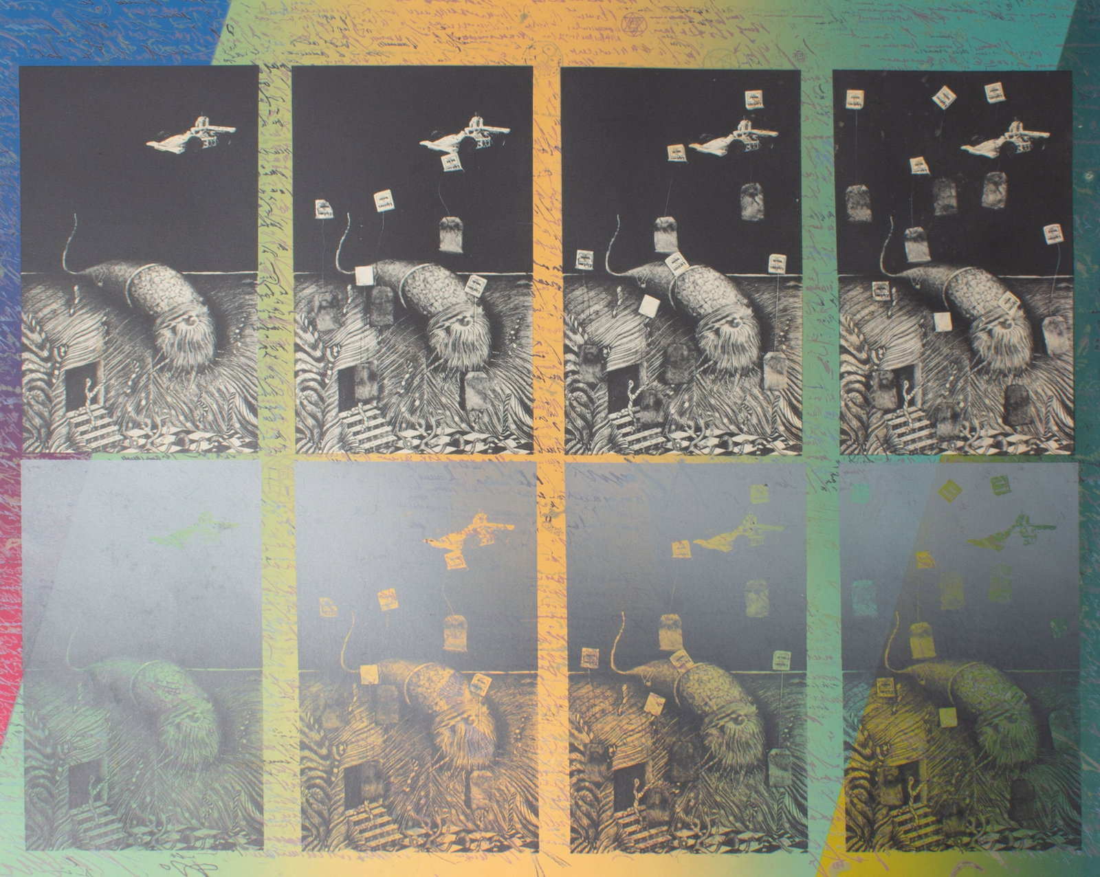 Robert D. Taylor 1977 "Scale the Walls" Screen Print (1 of 6)
