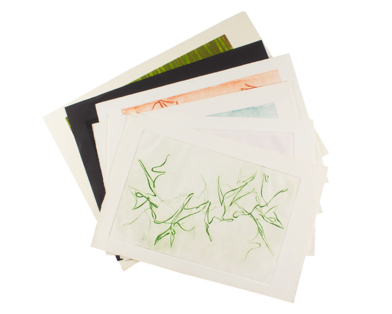 Group of Prints: Group of six prints. Unsigned. Measurements: 25.25" W x 18.75" H (largest sheet). In house shipping available. 