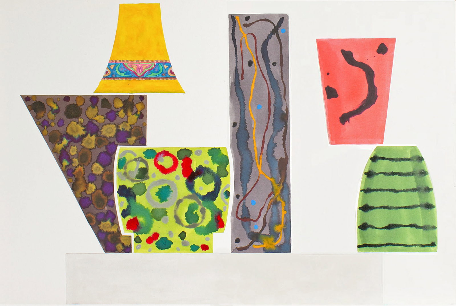 Edward Baynard 2004 "Persia" Mixed Media on Canvas Painting: 2004 acrylic and watercolor on canvas painting artist Edward Baynard (American; 1940-2016) titled "Persia". Signed, dated, and titled verso. Measurements: 26" H