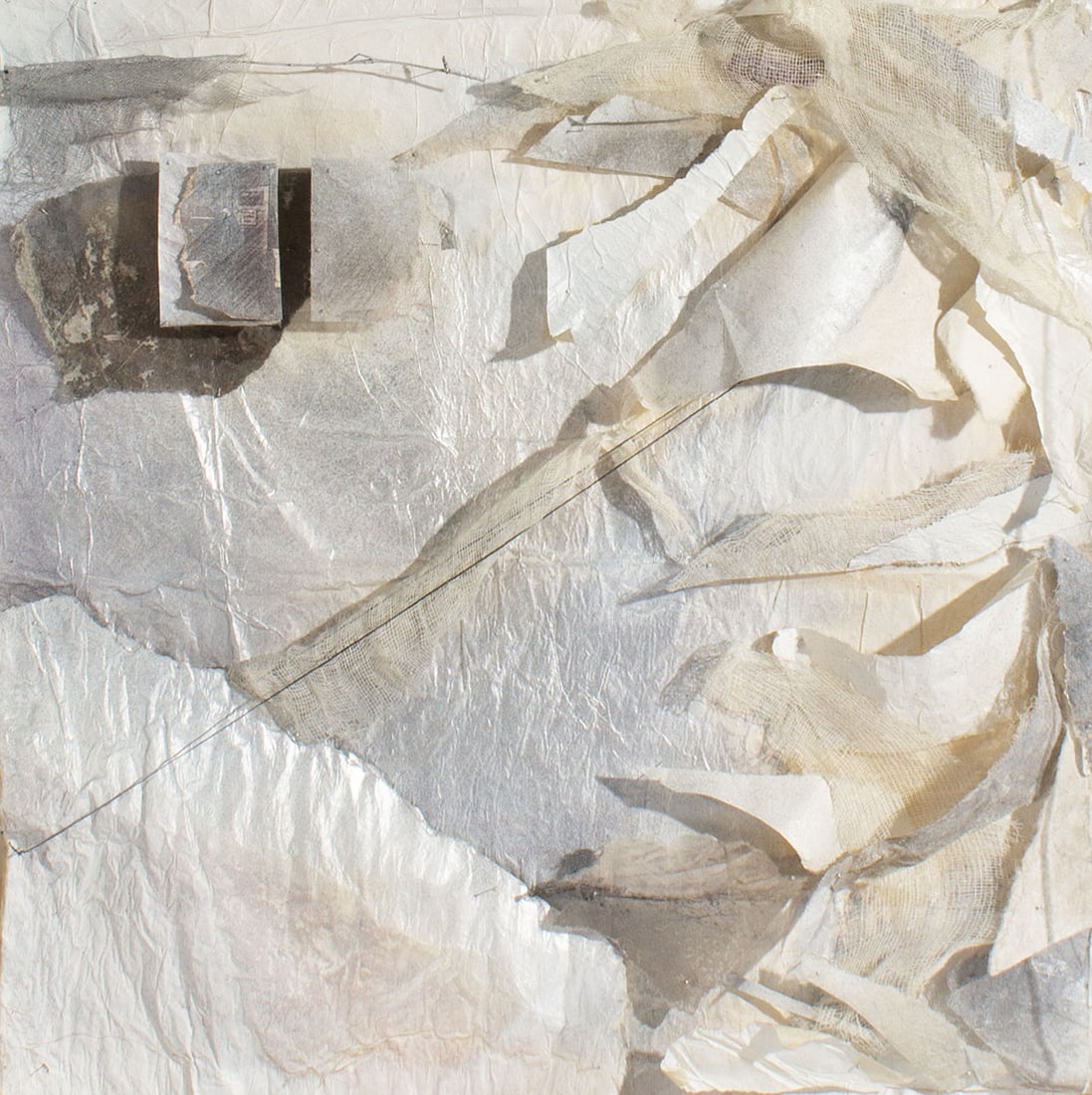 Nancy Hathaway 1980 Mixed Media Assemblage "1944: The Radar Technician and His Shadow": 1980 three-dimensional mixed media assemblage by artist Nancy Hathaway (American; 20th century) titled, 1944: The Radar Technician and His Shadow. Housed in a deep plexiglass frame. Signed a