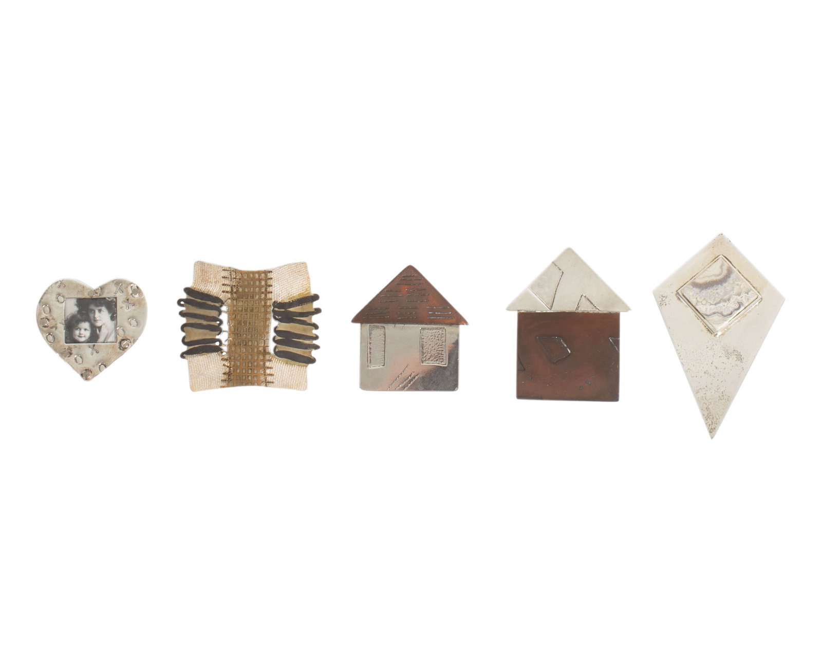 Sterling, Silver Artisan Made Brooches (1 of 5)