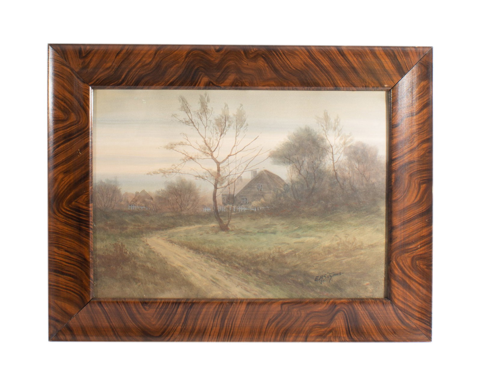 Edward R. Sitzman Watercolor Painting of a Country Landscape (1 of 6)