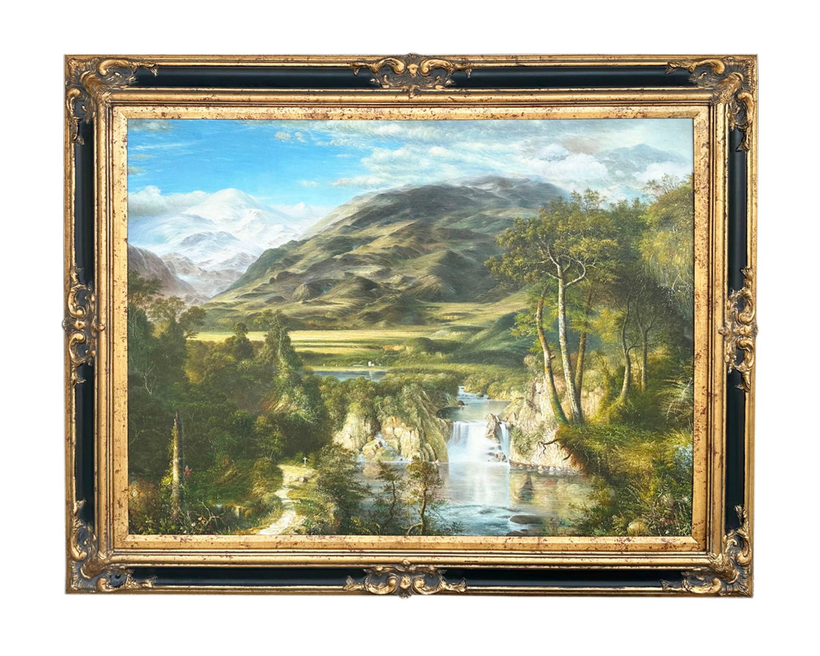 Rocca 59" x 47" Oil on Canvas Landscape Painting (1 of 5)
