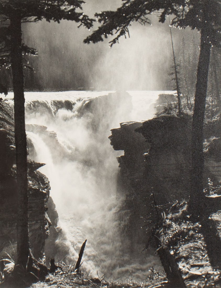 William Gibbons "Athabasca Falls" Black and White Photograph (1 of 4)