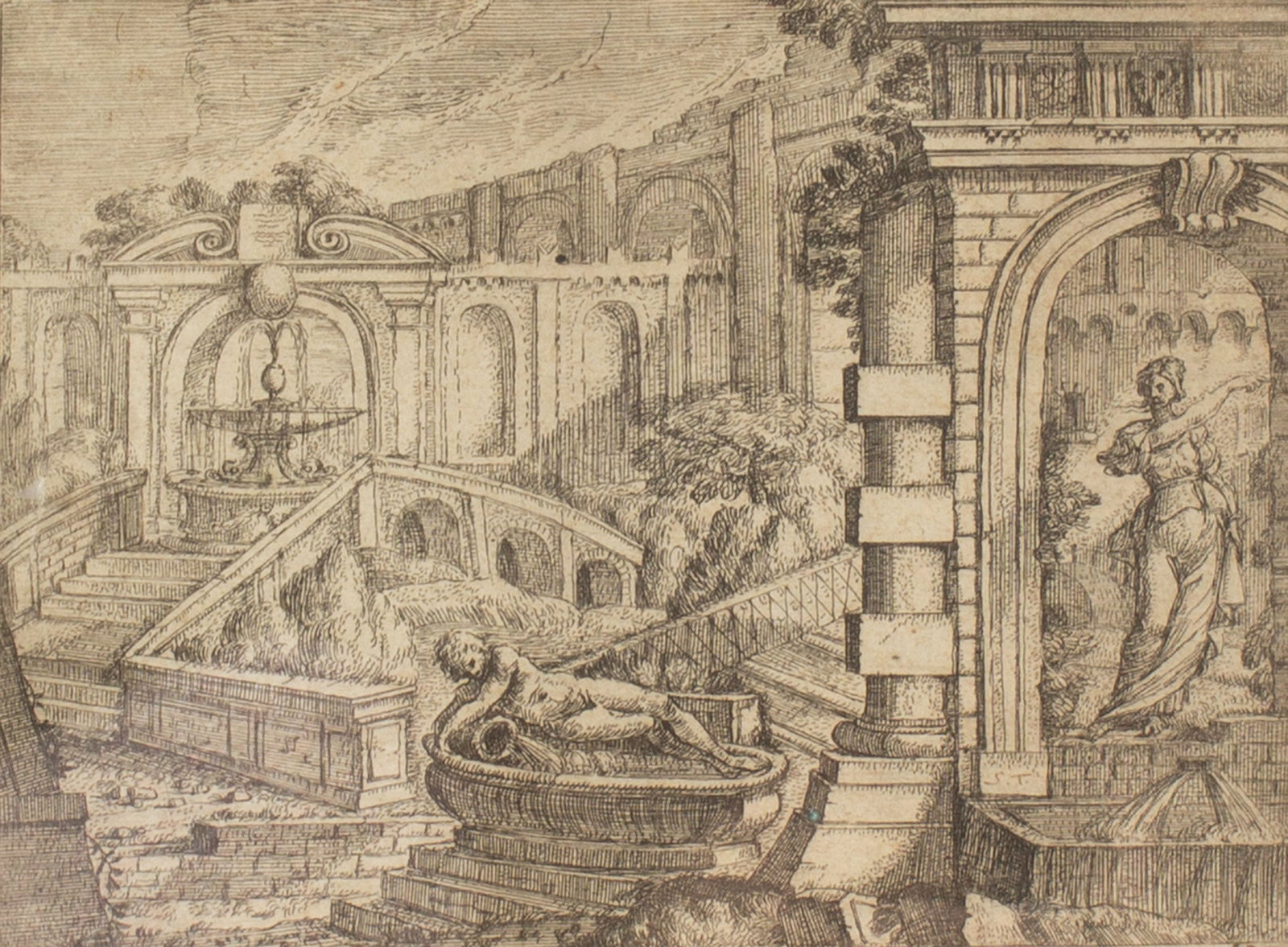 Francesco Vaccaro 1670 "Prospettive Dedicate" Engraving (1 of 3)