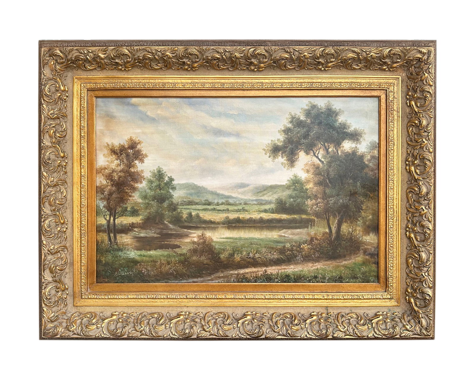 Oil on Canvas 49" x 38" Landscape Painting (1 of 4)