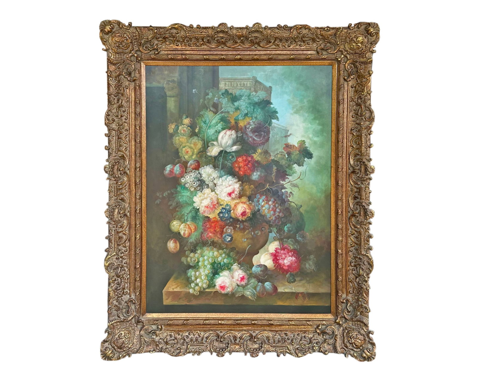 L. Martin 51" x 62" Oil on Canvas Still Life Painting (1 of 5)