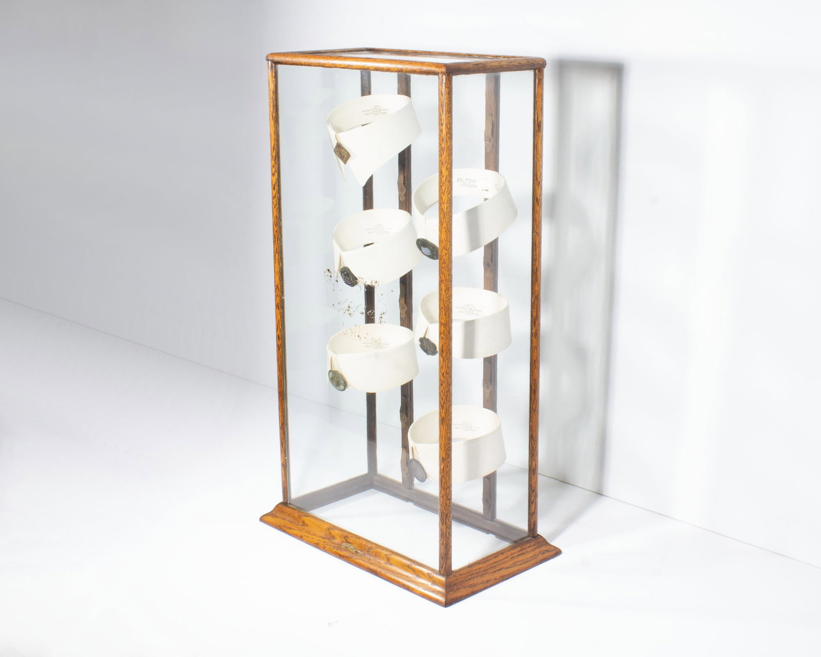 Antique Collar Display Case with Collars - 2