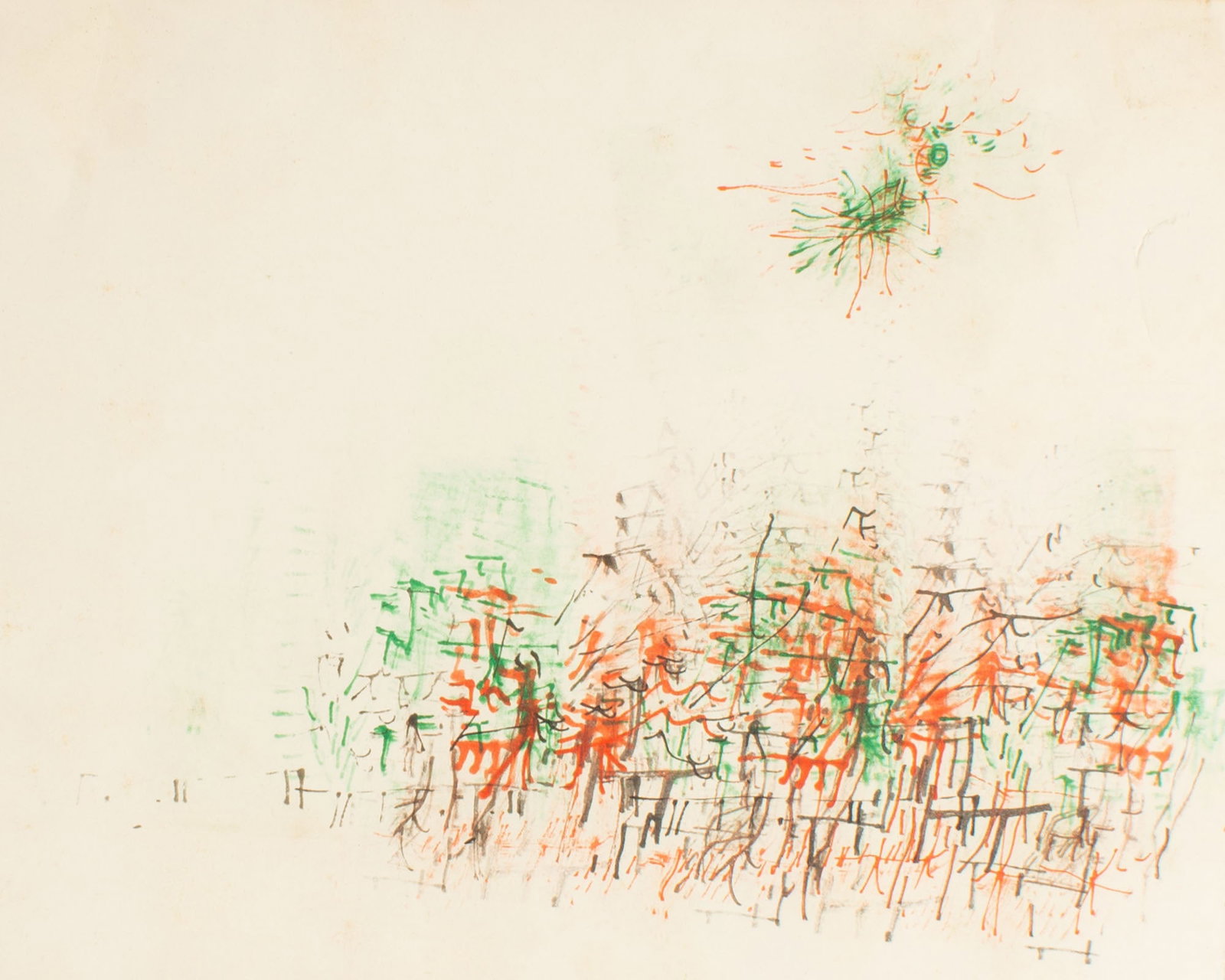 Arthur Deshaies 1953 Abstract Drawing (1 of 4)