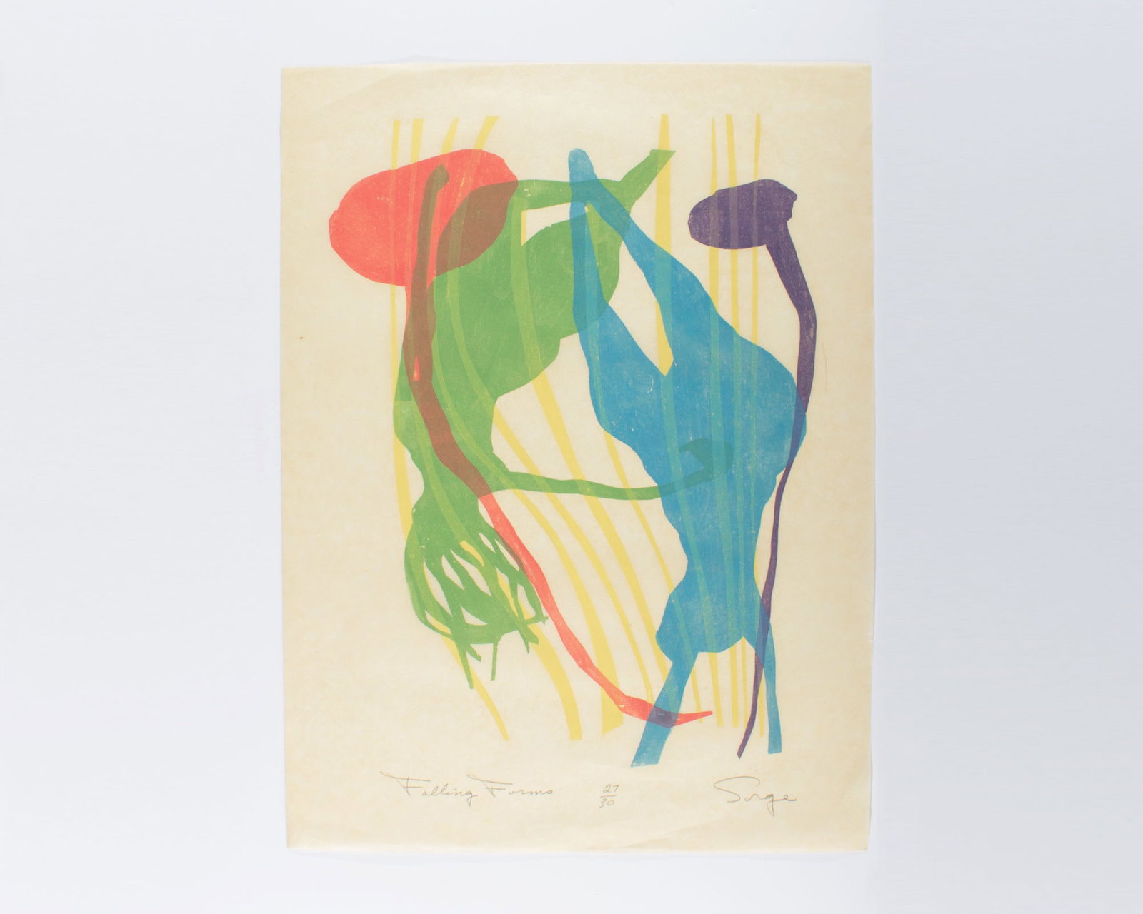 Walter Sorge "Falling Forms" Abstract Relief Prints - 5
