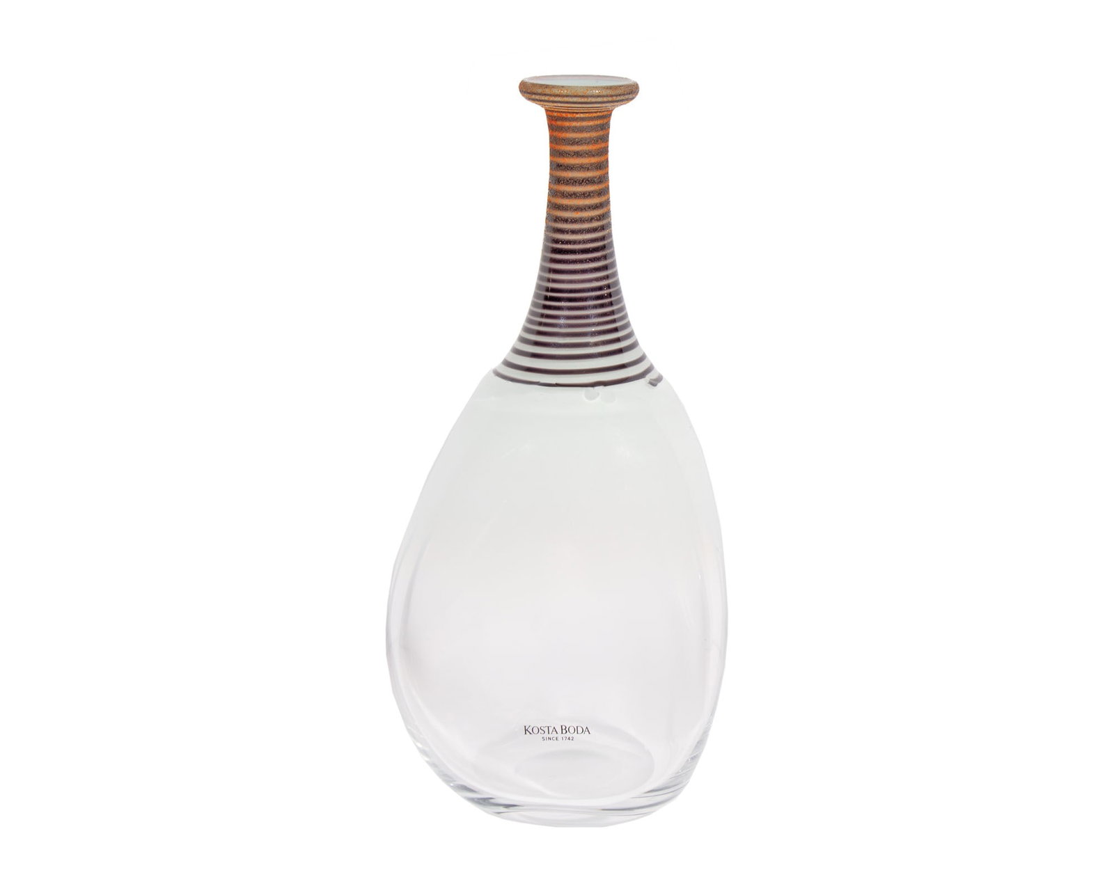 Bertil Vallien Kosta Boda “Spirit?? 40131 Glass Vase: "Spirit" vase designed by the Swedish artist and designer by Bertil Vallien (born 1938) for Kosta Boda. The vase is marked with a Kosta Boda sticker near the bottom edge and is also