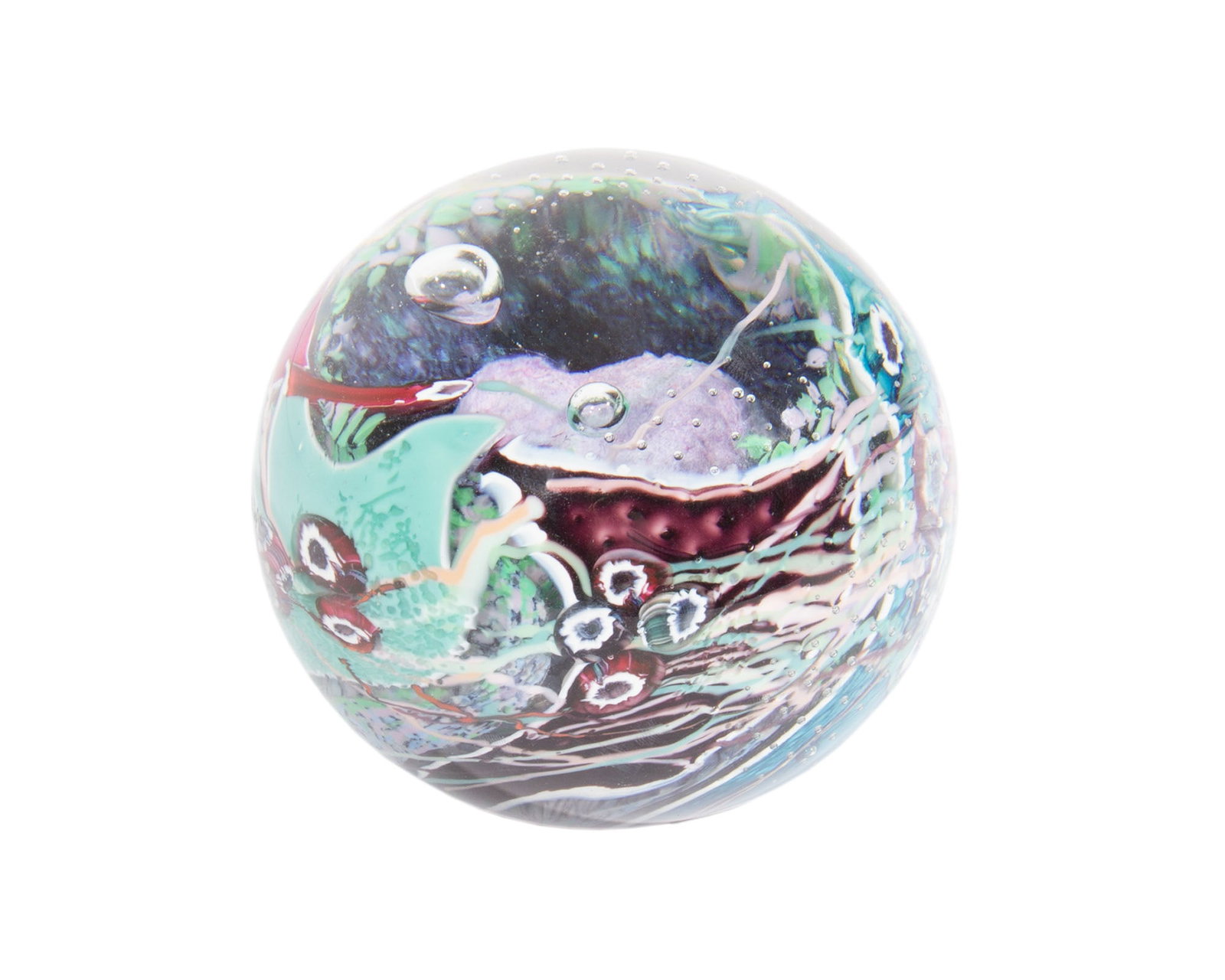 Peter Patterson 1993 Art Glass 4" Paperweight (1 of 5)