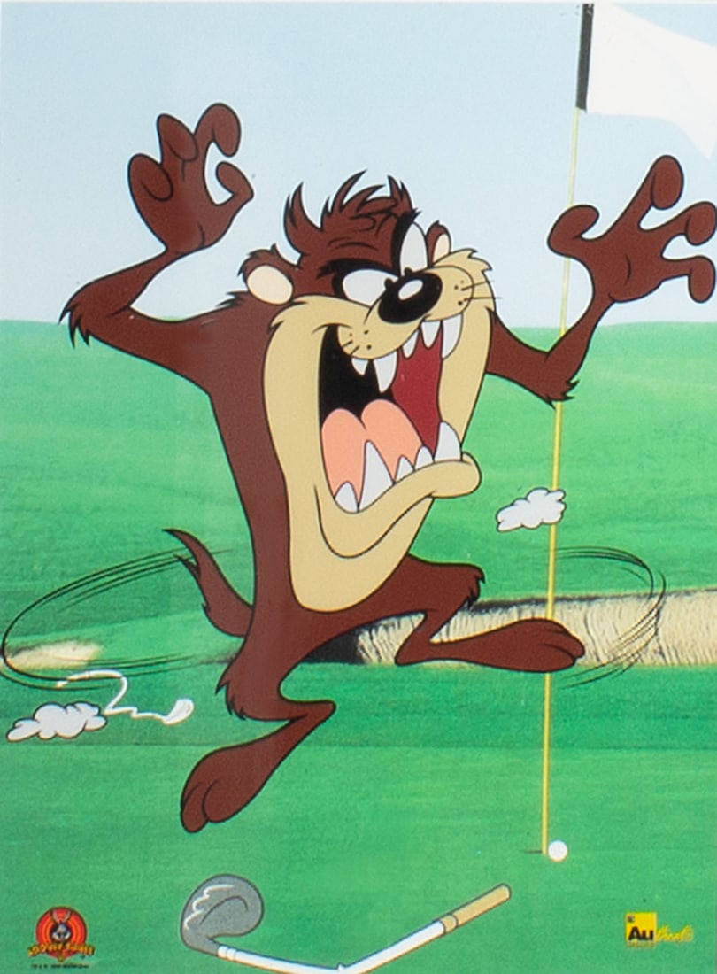 Warner Brothers Studio Sericel "Taz Golf" (1 of 5)