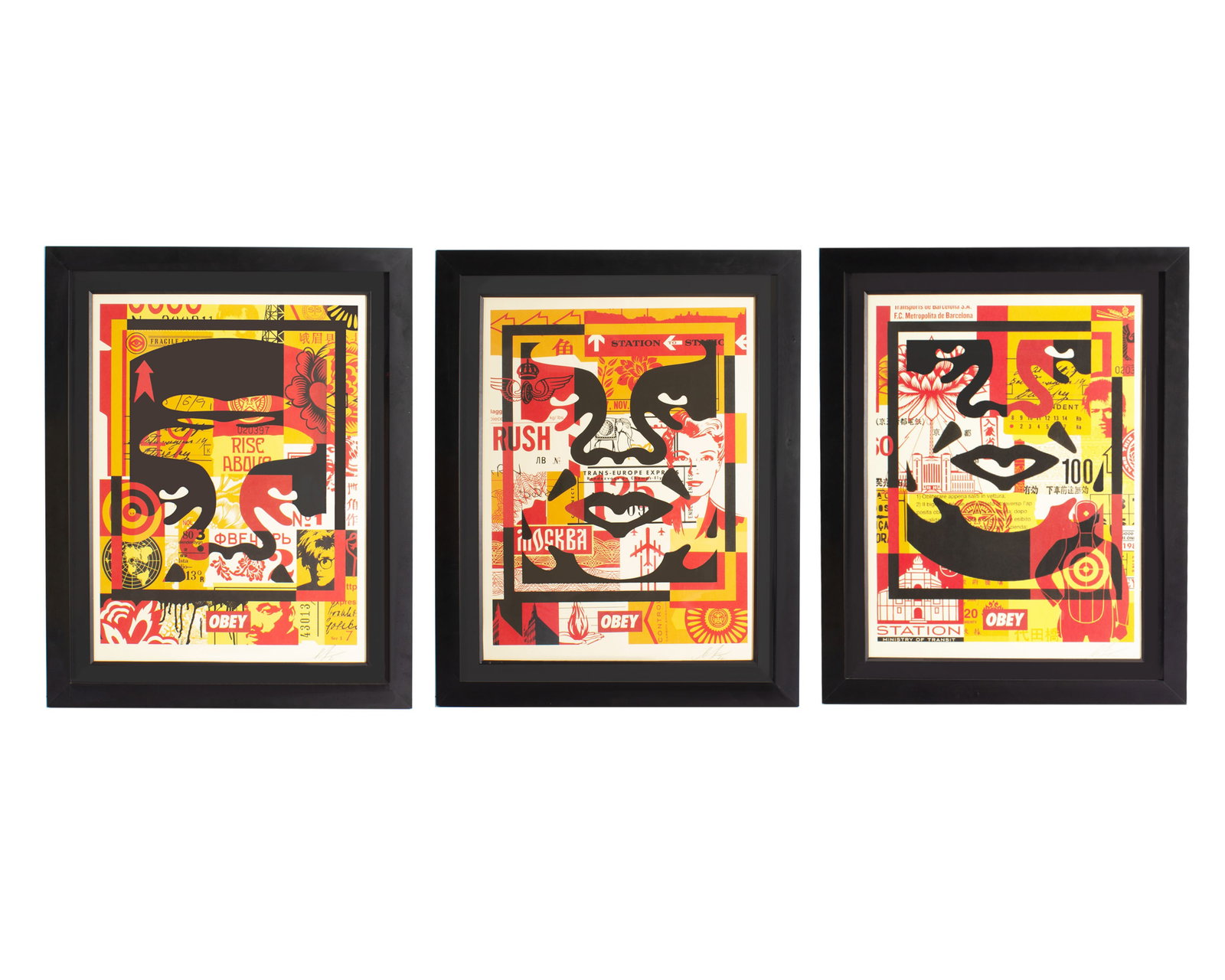 Shepard Fairey Signed "Obey" Offset Lithograph Prints (1 of 5)