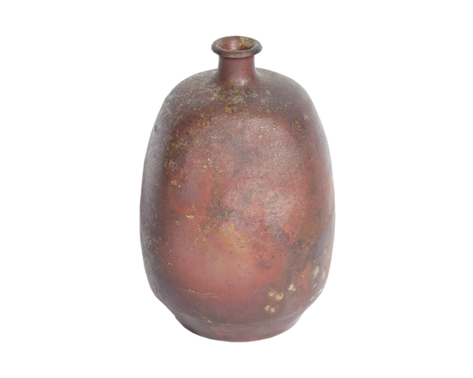 Japanese Signed Studio Pottery Vase: Japanese studio pottery vase. Signed to underisde. Measurements: 5" W x 8" H x 5" D. In house shipping available.