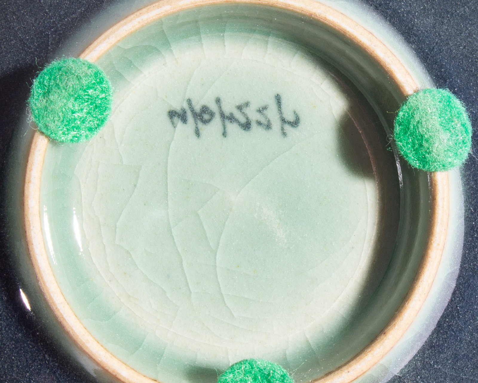 Korean Signed Celadon Vase - 4
