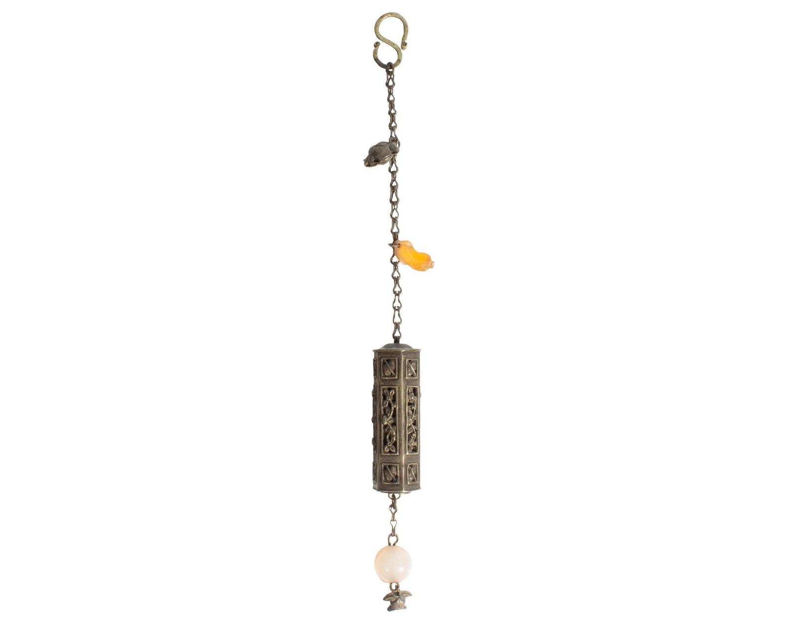 Antique Chinese Needle Case: Antique Chinese needle case. Measurements: .75" W x 2.5" H (case only). In house shipping available.