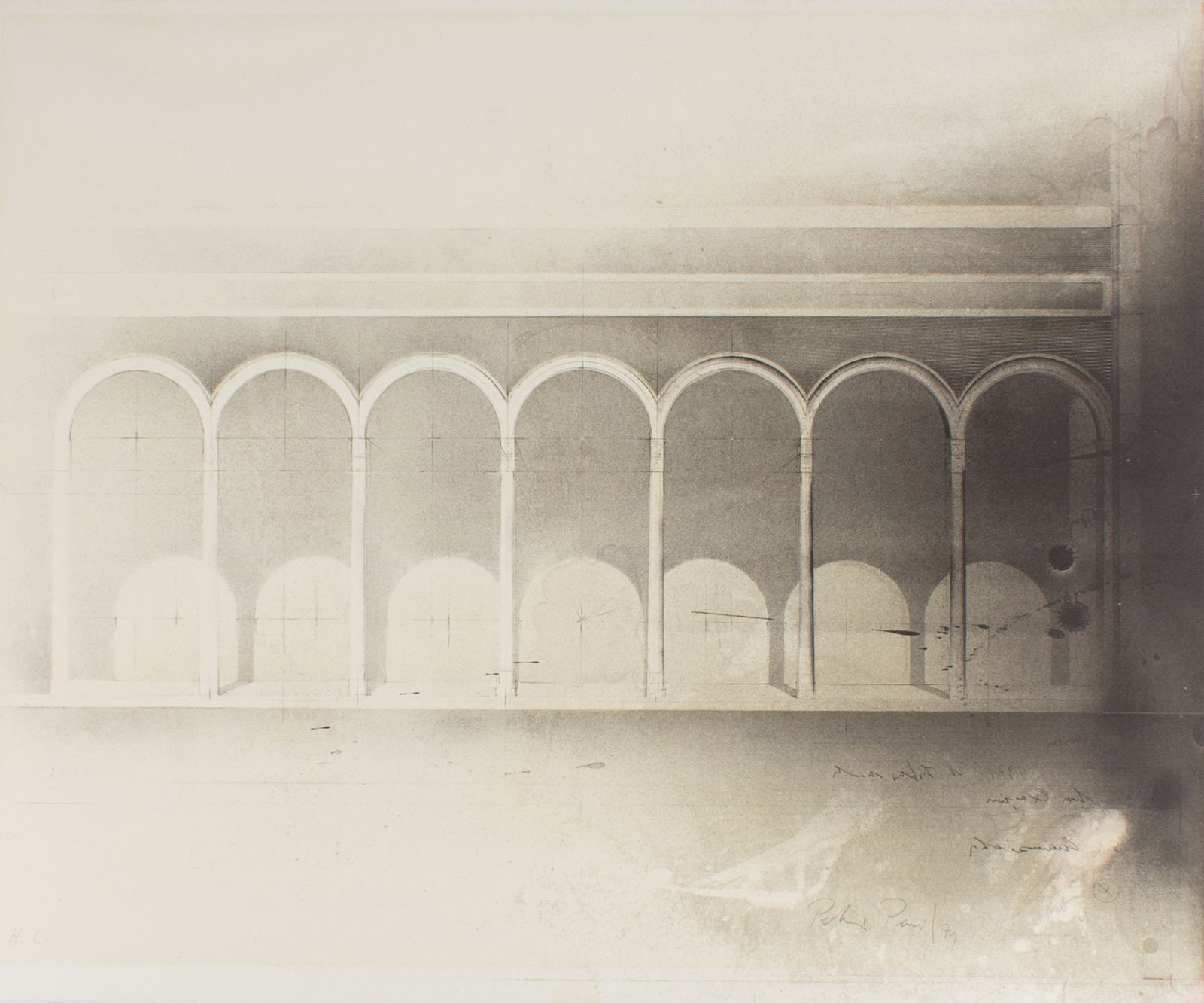 Peter Paul 1970s Architectural Lithograph (1 of 5)
