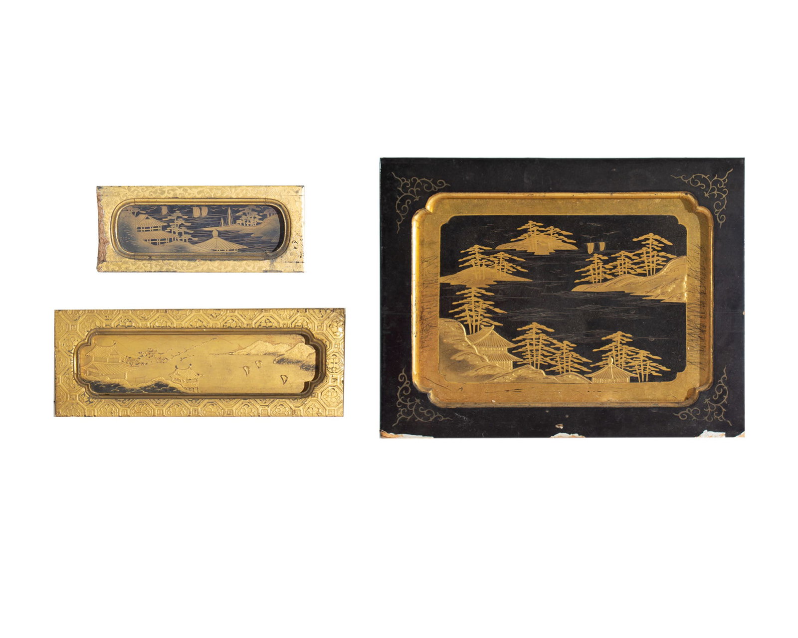 Japanese Hand-Painted Wooden Architectural Remnants (1 of 4)