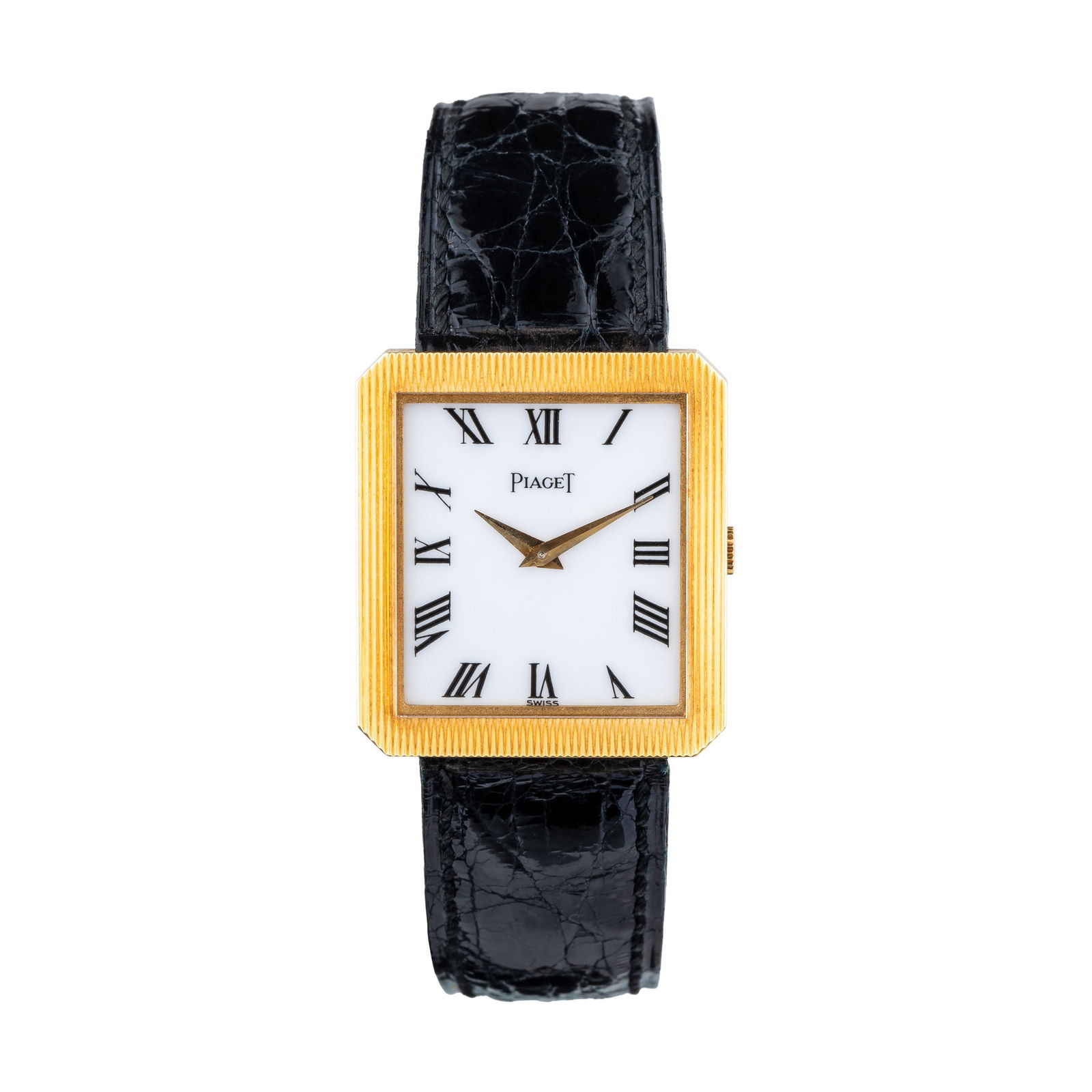 PIAGET: PIAGET - PROTOCOLE OROLOGIO A CARICA MANUALE IN ORO GIALLO 18KT CON QUADRANTE BIANCO E CASSA TAPISSERIE. Marchio: Piaget Modello: Protocole Anno: '80 Referenza: 9154 Quadrante: Bianco Cassa N: 518XXX