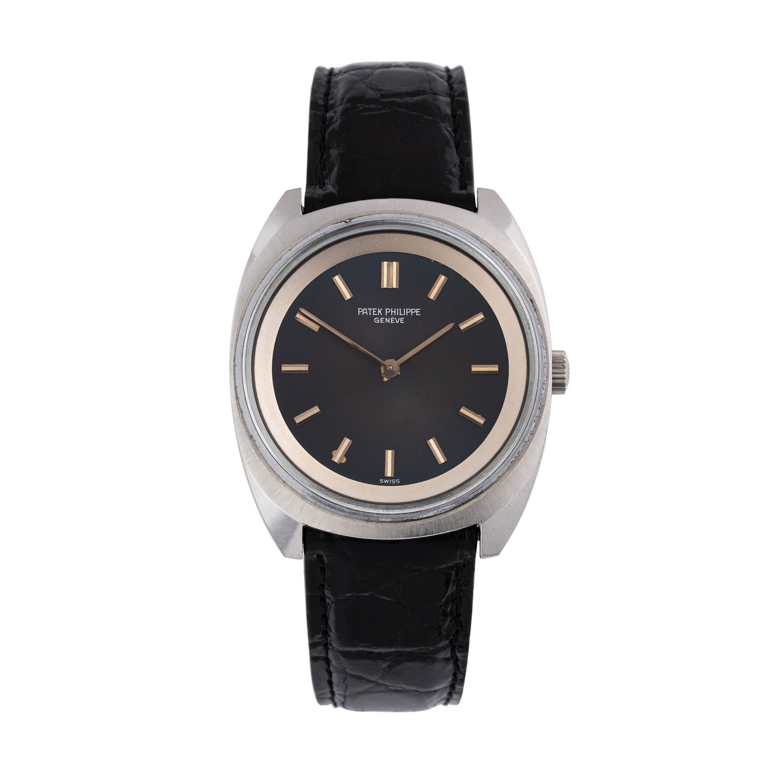 PATEK PHILIPPE - CALATRAVA MANUAL WINDING STEEL WATCH WITH BLUE DIAL (1 of 5)