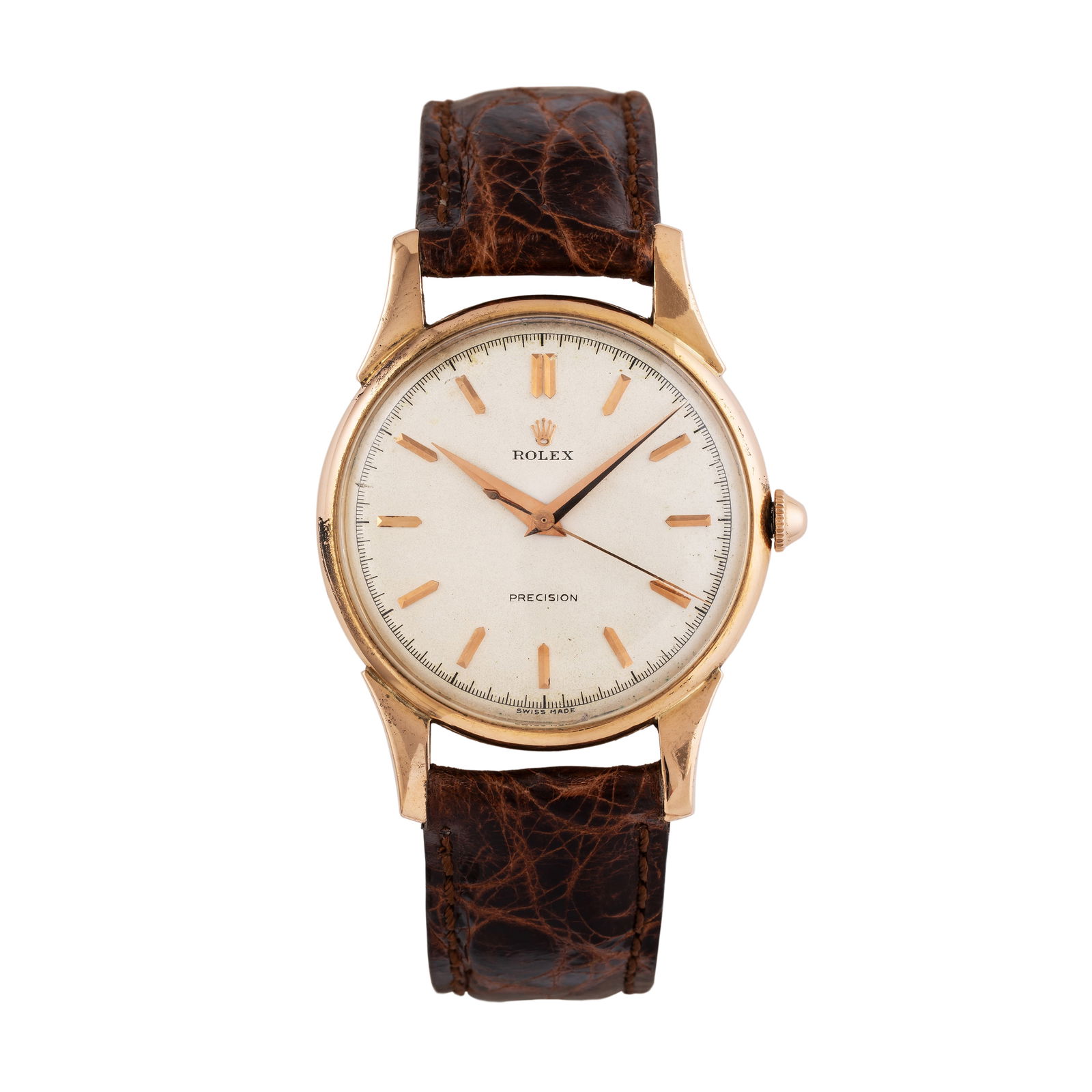 ROLEX - PRECISION MANUAL WINDING WATCH IN 18KT ROSE GOLD AND CENTRAL SECONDS (1 of 4)