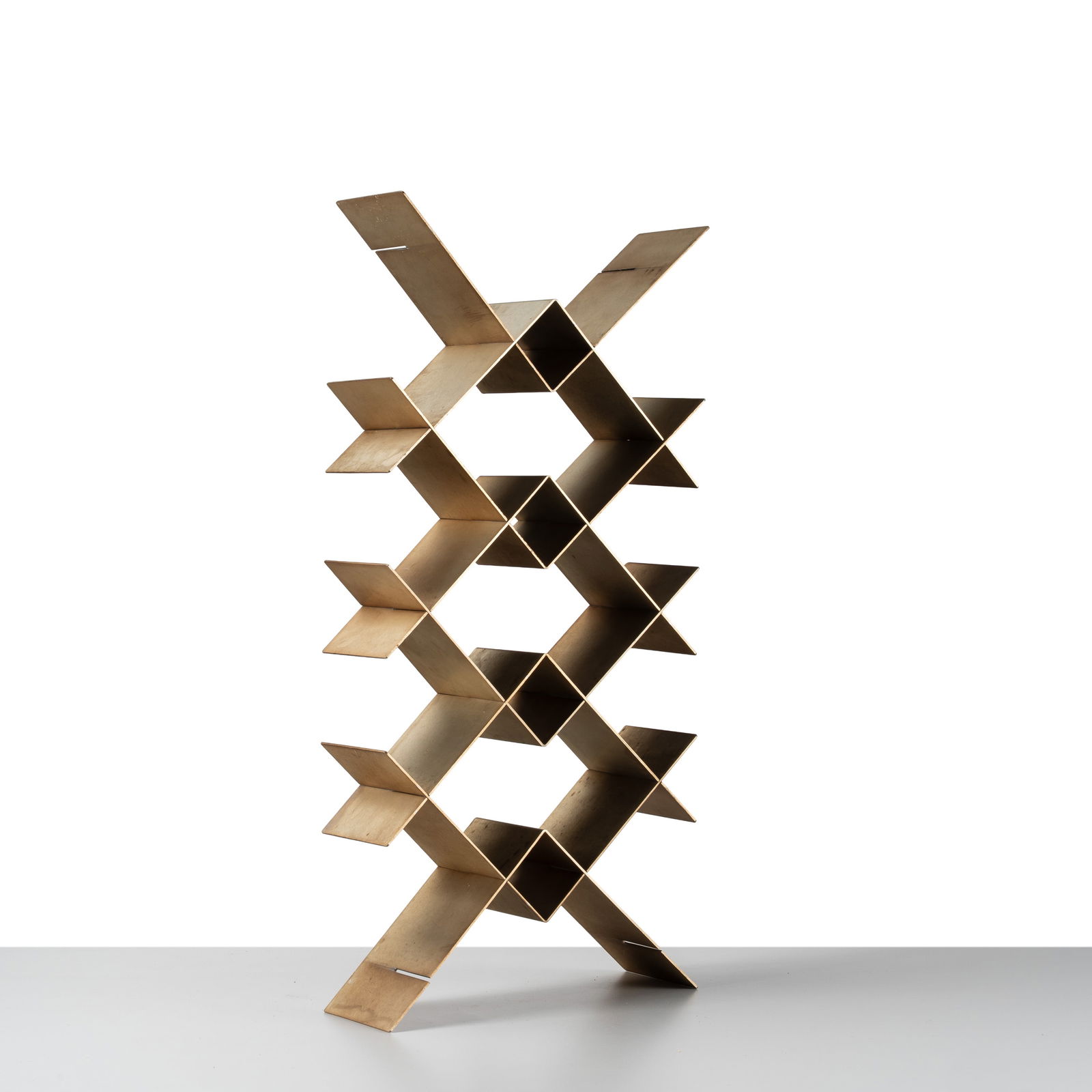 BRUNO MUNARI SCULPTURE 'STRUTTURA CONTINUA': Aluminium Manufactured by Imago Italy Italy 1960s Engraved with 'Imago Italy design Munari 142/150' 63 X 29 X 10 cm Literature Domus No. 724 February 1991