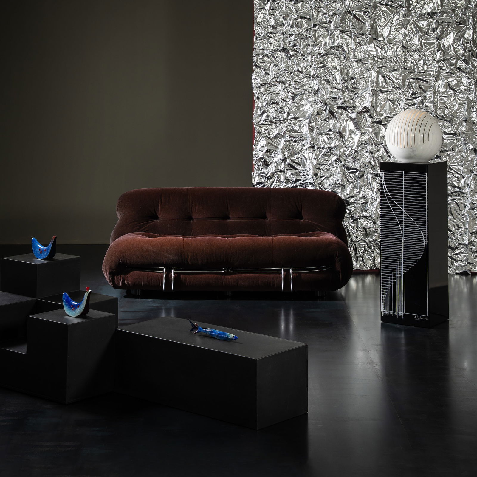 AFRA & TOBIA SCARPA  SORIANA TWO-SEATER SOFA (1 of 8)