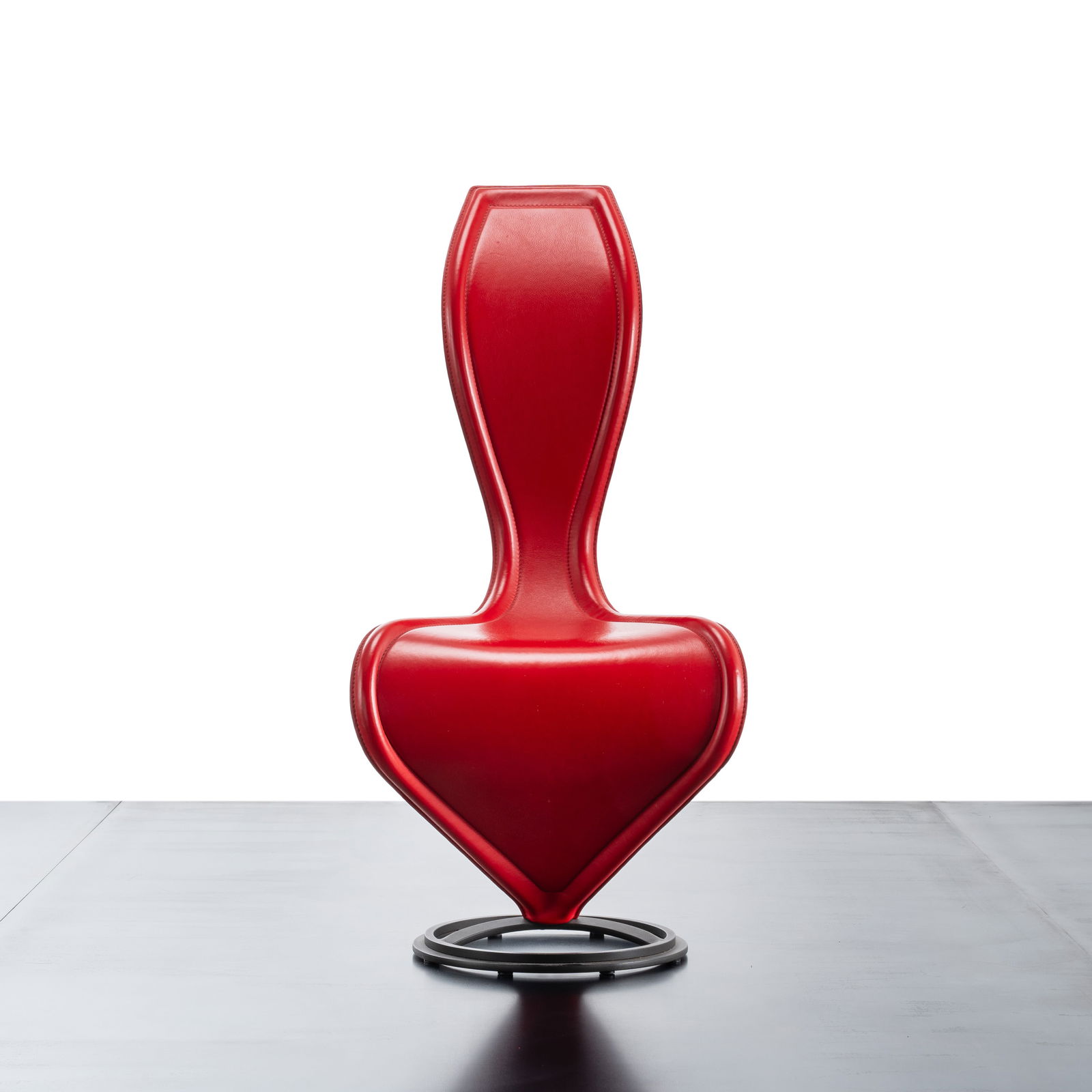 TOM DIXON 'S-CHAIR' CHAIR: Metal and fabric covering Manufactured by Cappellini Italy 2006 Manufacturer's mark on the base 104 X 48 X 40 cm