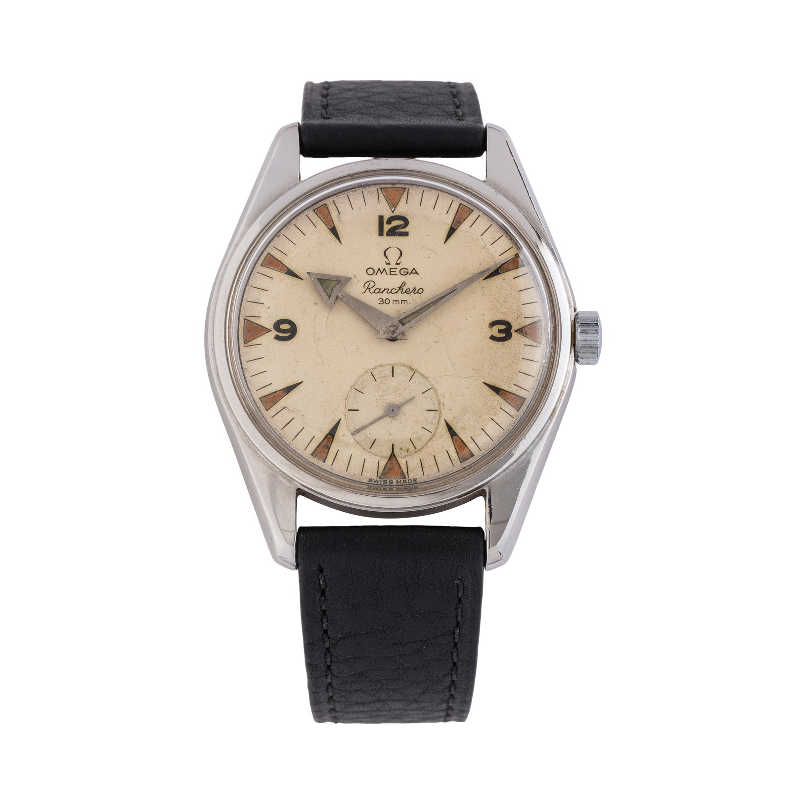 OMEGA - RANCHERO MANUAL-WIND TIME-ONLY STAINLESS STEEL WATCH WITH WHITE DIAL (1 of 4)