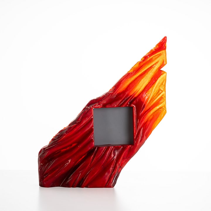 GAETANO PESCE \“PICTURE FRAME\?? PHOTO FRAME: Polychrome resin plexiglass manufactured by Meritalia Italy 2010 44.5 x 38 x 6 cm manufacturer's mark and date