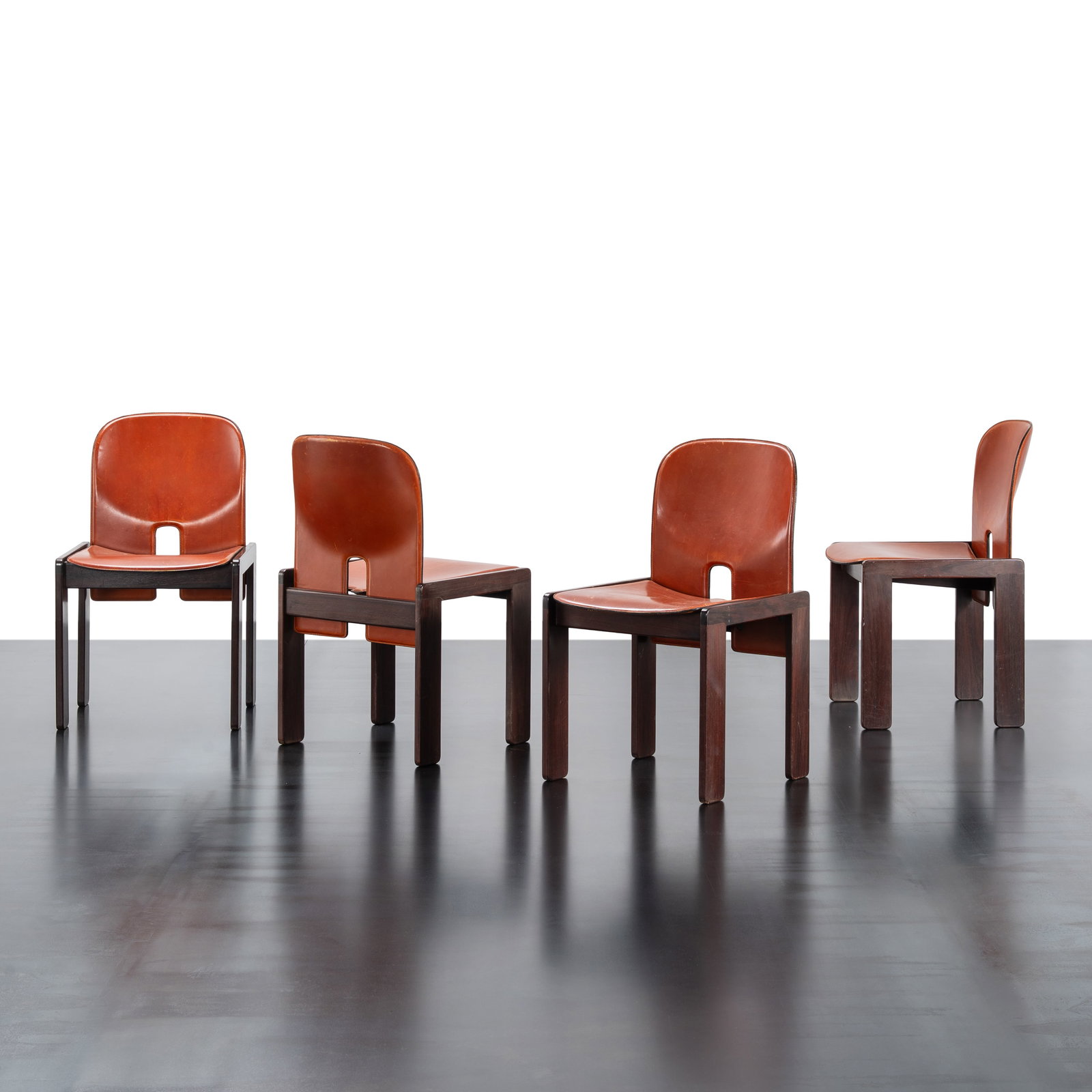 AFRA AND TOBIA SCARPA FOUR \“MODEL 121\?? CHAIRS (1 of 5)